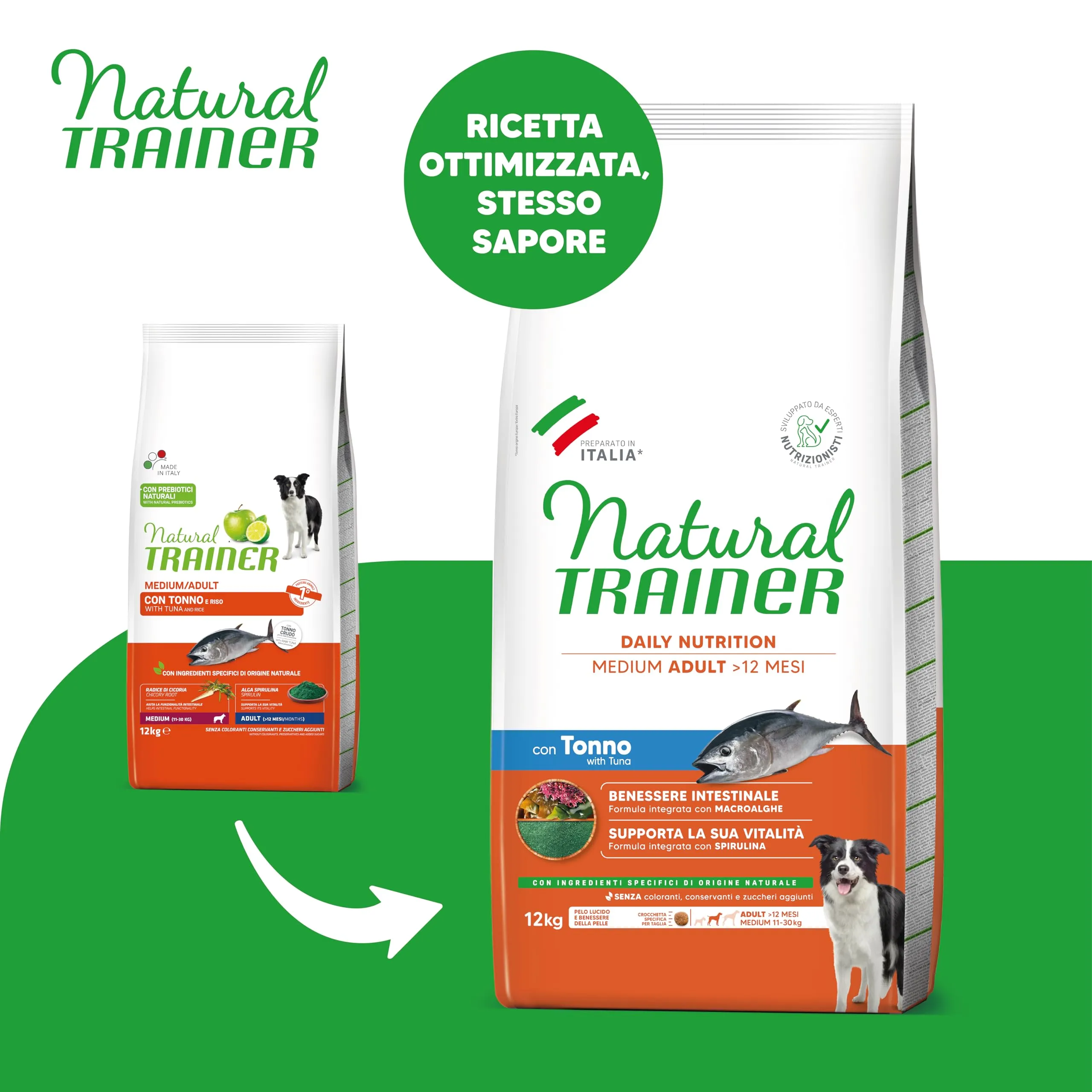 Trainer Natural Medium Cibo per Cani Adulti con Tonno, 12kg - immagine 2
