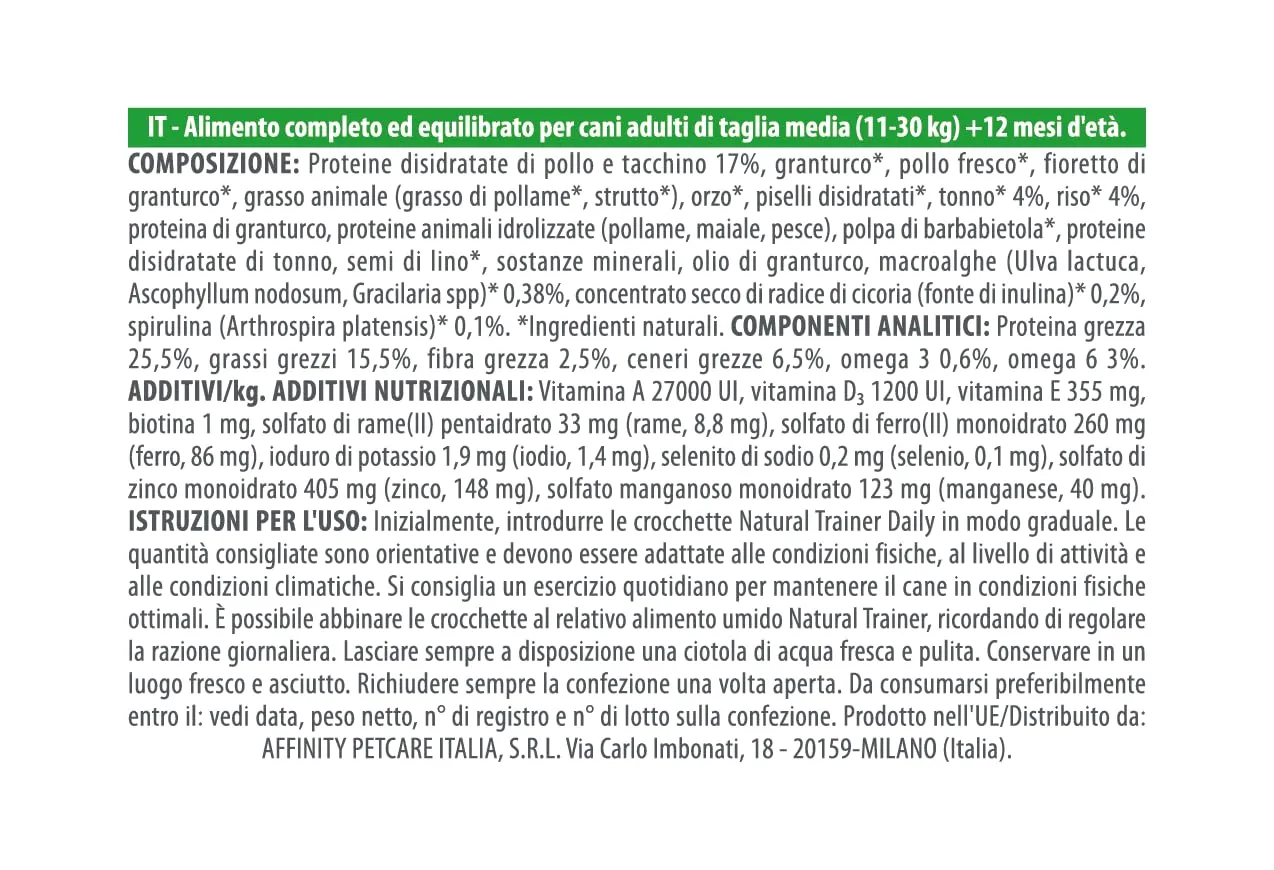 Trainer Natural Medium Cibo per Cani Adulti con Tonno, 12kg - immagine 4