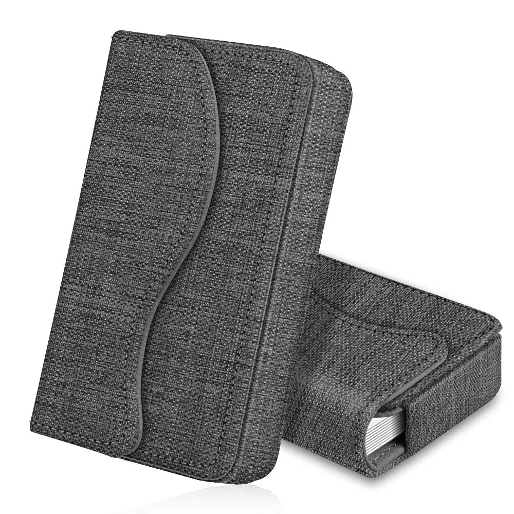 FINTIE Porta Biglietti da Visita con Chiusura Magnetica - Z-denim Charcoal - immagine 1