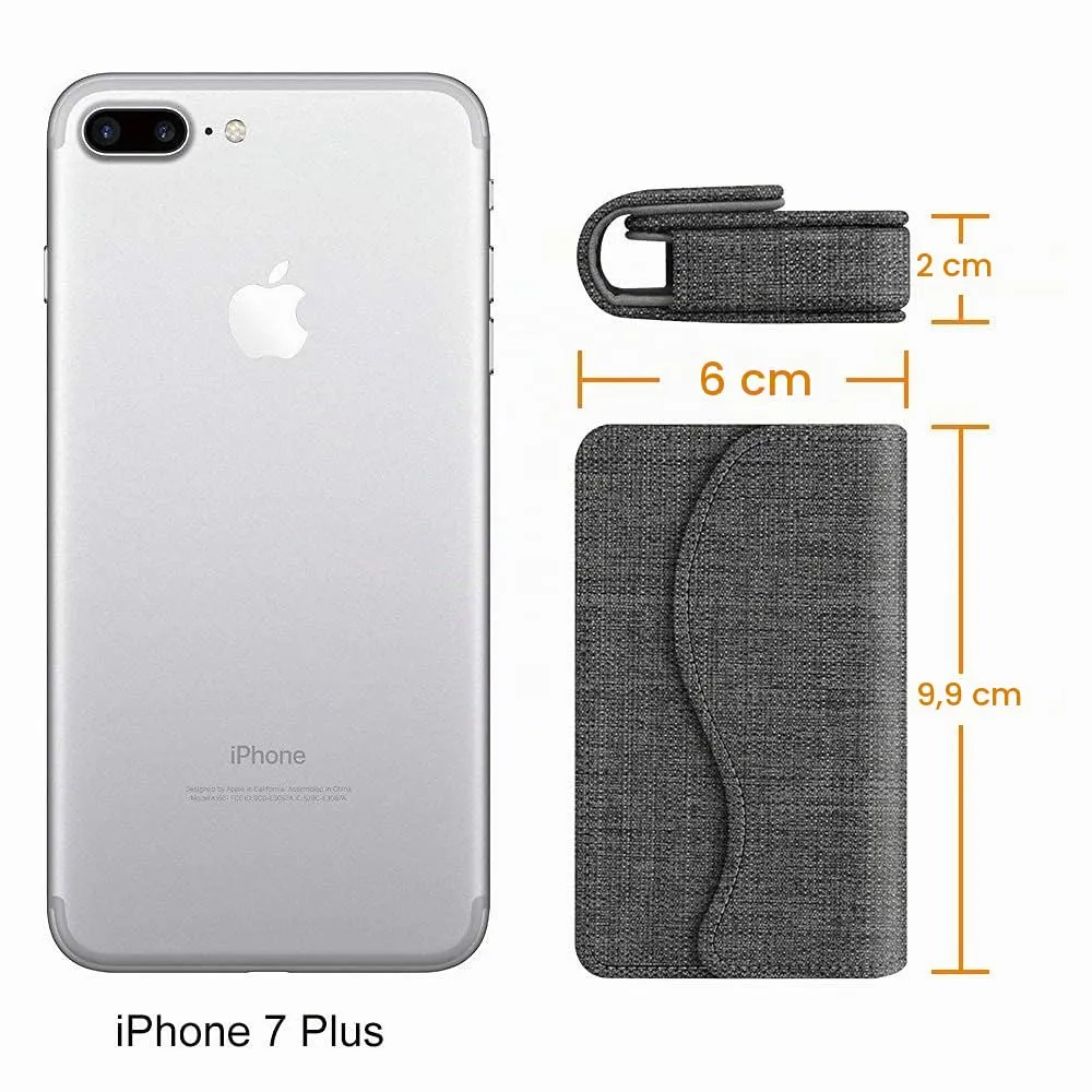 FINTIE Porta Biglietti da Visita con Chiusura Magnetica - Z-denim Charcoal - immagine 6