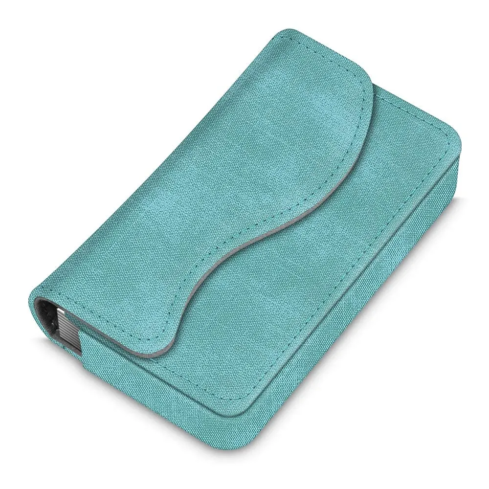 FINTIE Porta Biglietti da Visita con Chiusura Magnetica, Turquoise - immagine 9