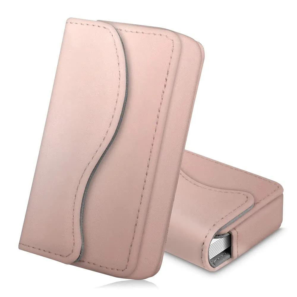 FINTIE Porta Biglietti da Visita con Chiusura Magnetica - Oro Rosa - immagine 1