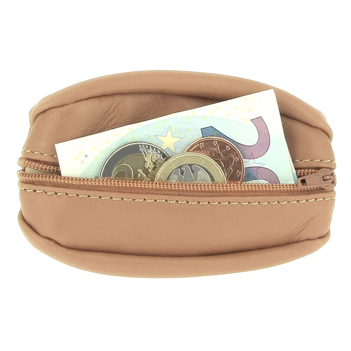 Karl Loven Portamonete in Pelle Uomo Marrone Slim con Doppio Scomparto e Portachiavi - immagine 2