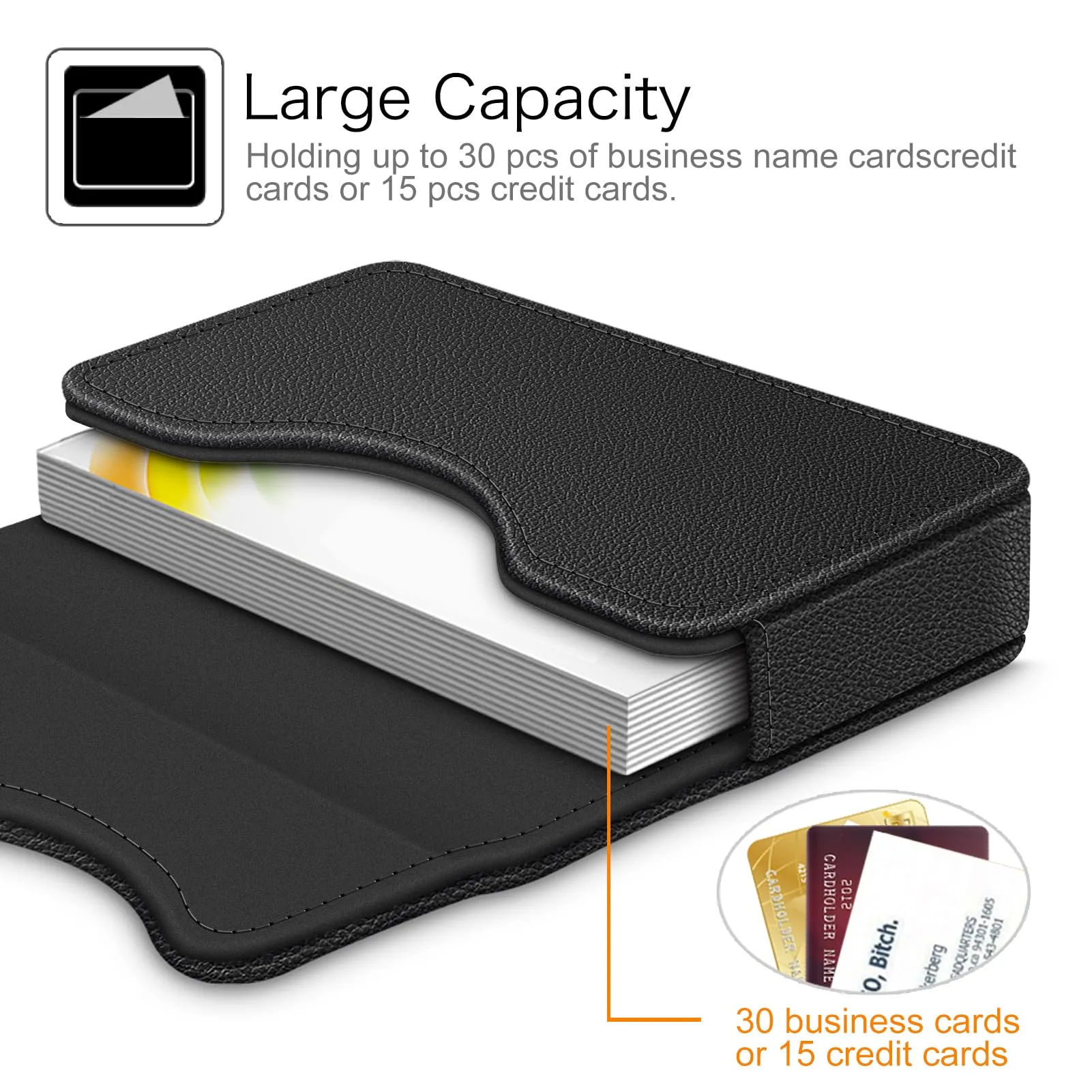 FINTIE Porta Biglietti da Visita con Chiusura Magnetica - immagine 2