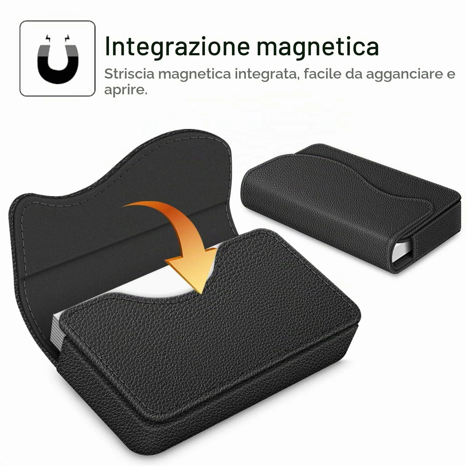 FINTIE Porta Biglietti da Visita con Chiusura Magnetica - immagine 3