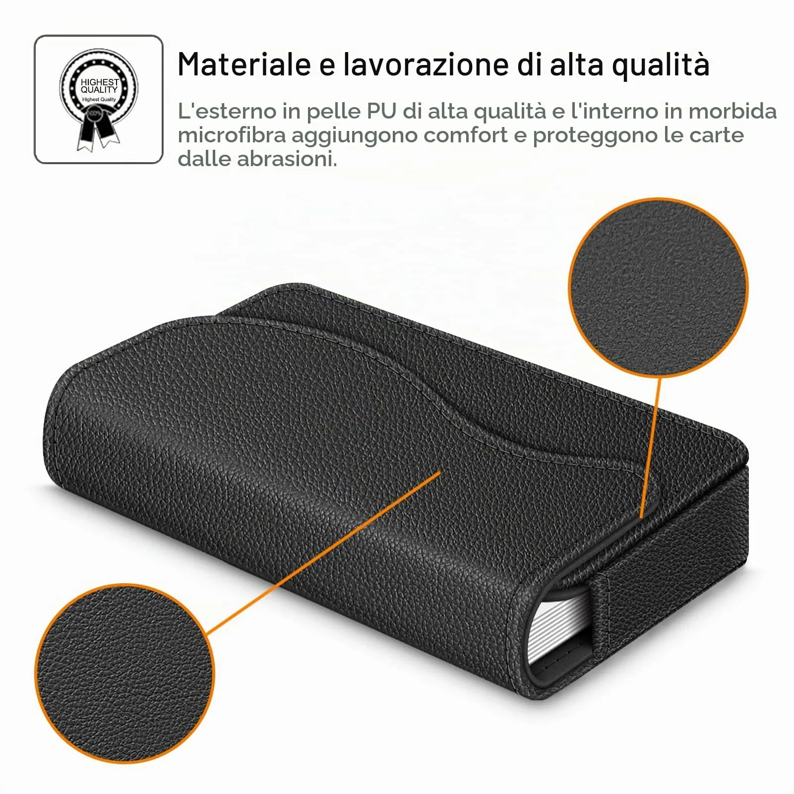 FINTIE Porta Biglietti da Visita con Chiusura Magnetica - immagine 4