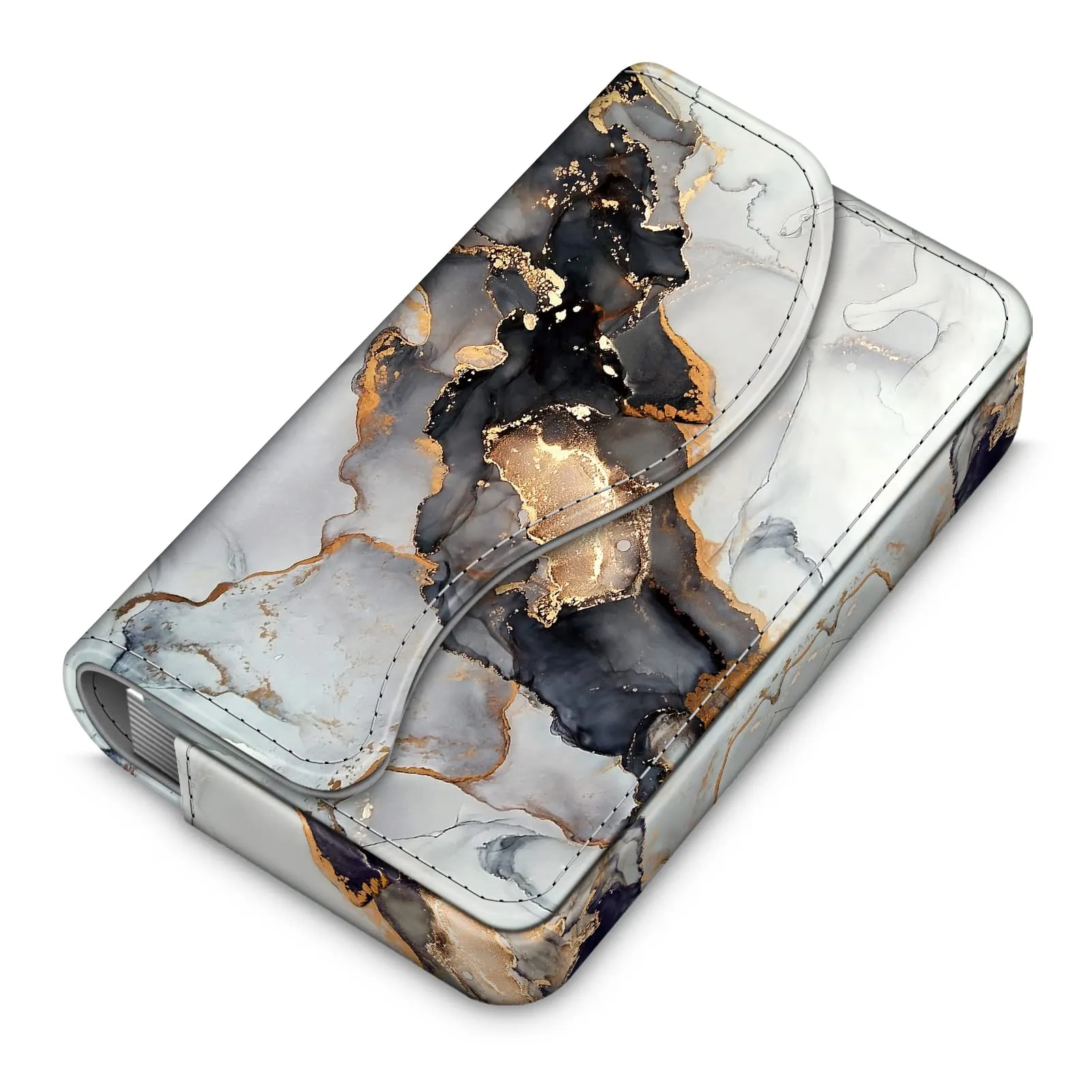 FINTIE Porta Biglietti da Visita con Chiusura Magnetica - Z-cloudy Marble - immagine 6
