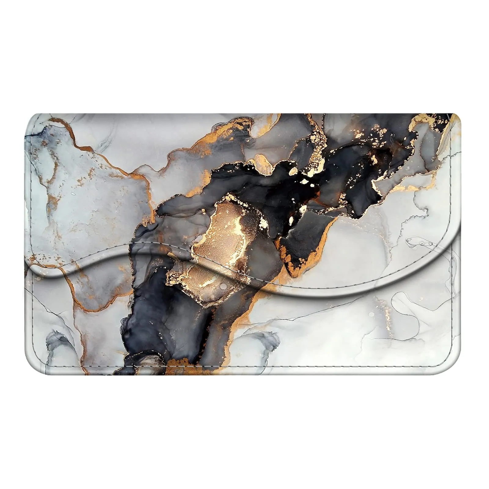 FINTIE Porta Biglietti da Visita con Chiusura Magnetica - Z-cloudy Marble - immagine 7