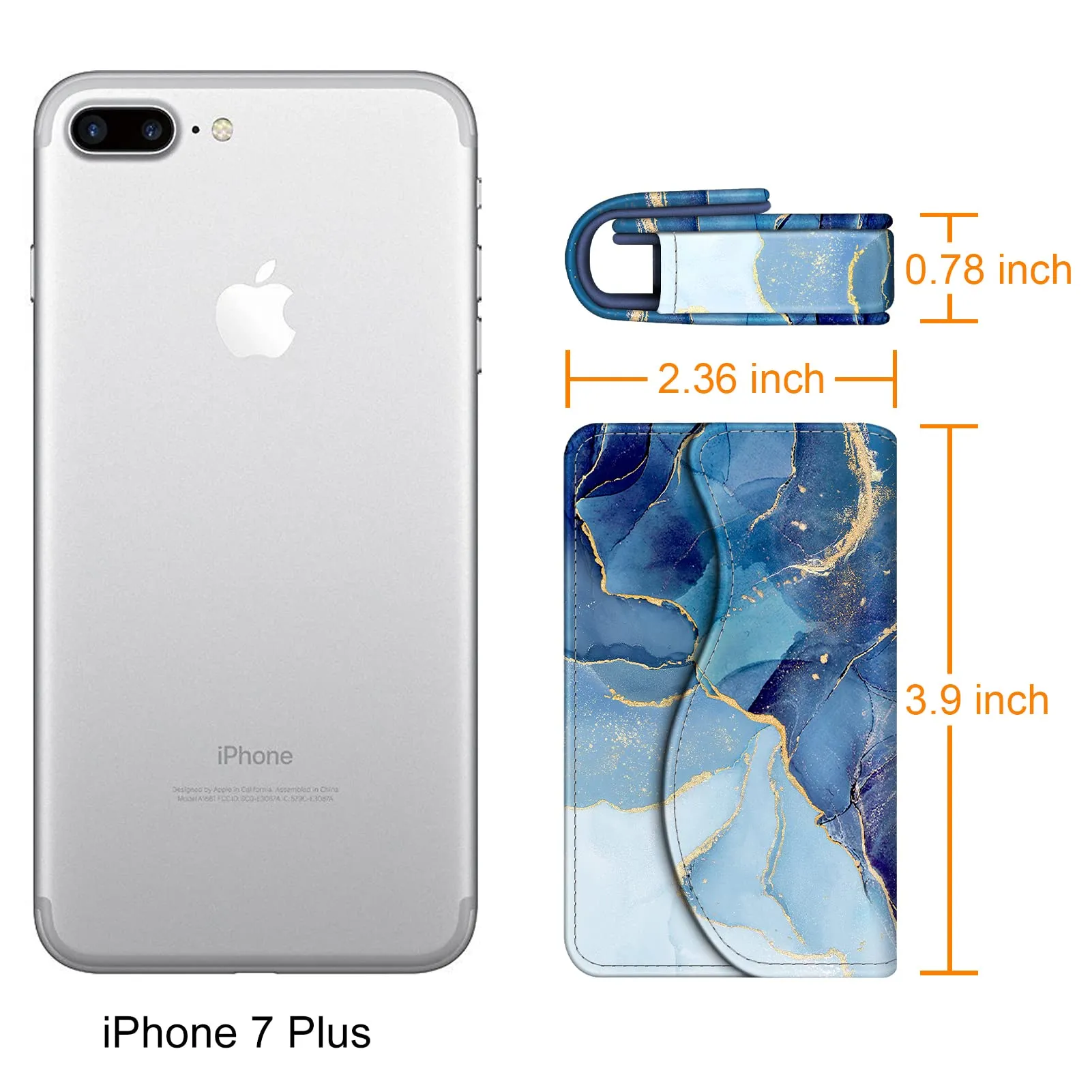 FINTIE Porta Biglietti da Visita con Chiusura Magnetica - Z-ocean Marble - immagine 5