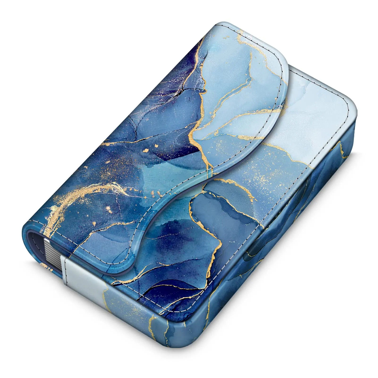FINTIE Porta Biglietti da Visita con Chiusura Magnetica - Z-ocean Marble - immagine 6