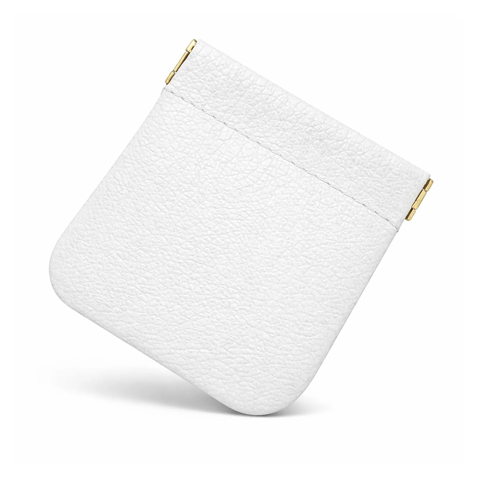 FAST WORLD SHOPPING Portamonete in Vera Pelle Made in Italy, Bianco - immagine 1