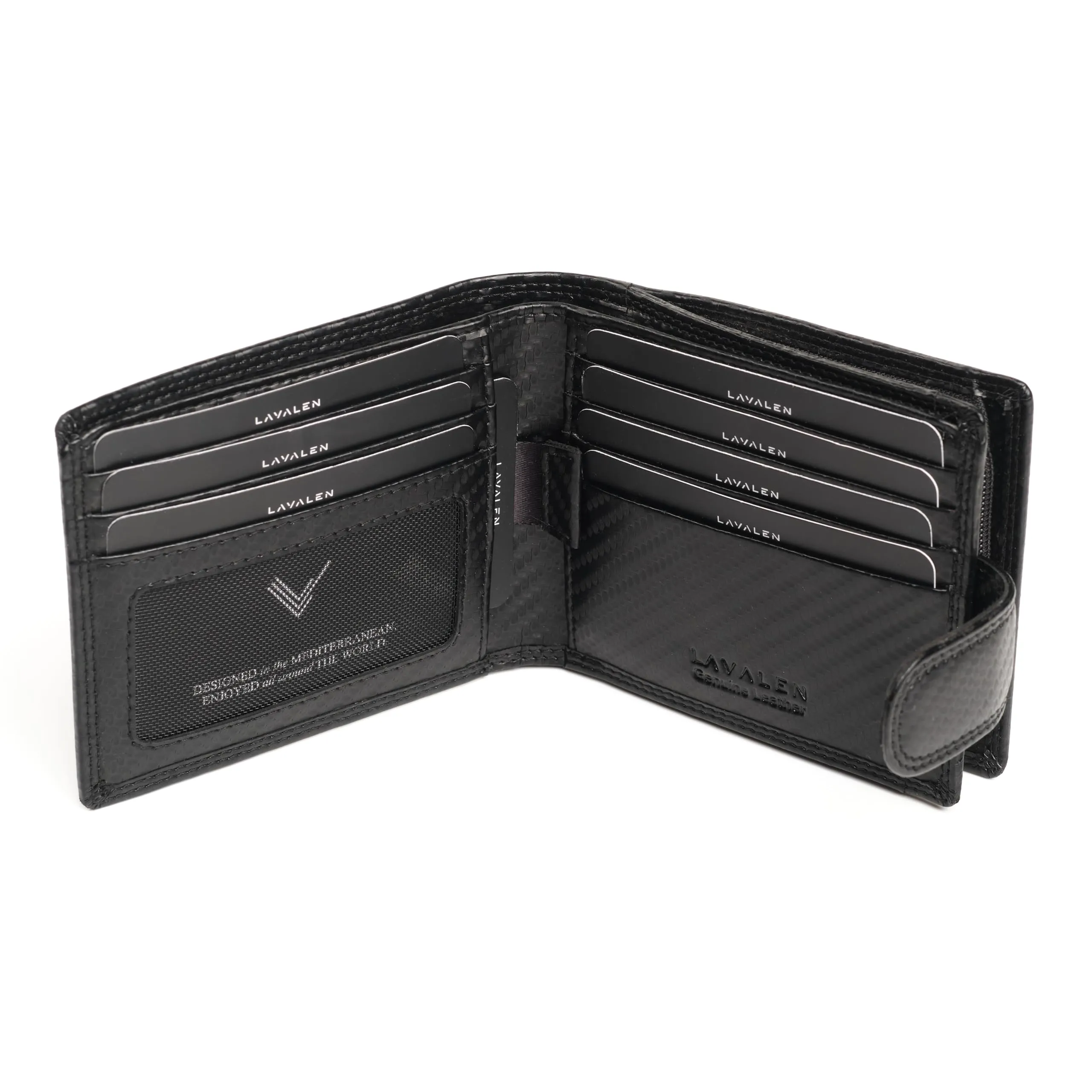 Lavalen Cartera para Hombre RFID Piel Auténtica con Monedero Gran Capacidad - immagine 1