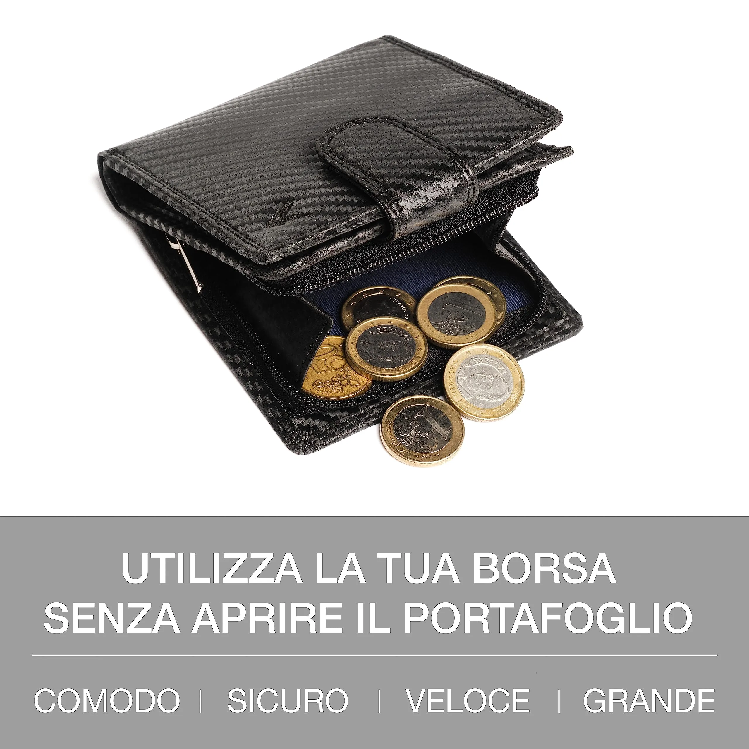 Lavalen Cartera para Hombre RFID Piel Auténtica con Monedero Gran Capacidad - immagine 5