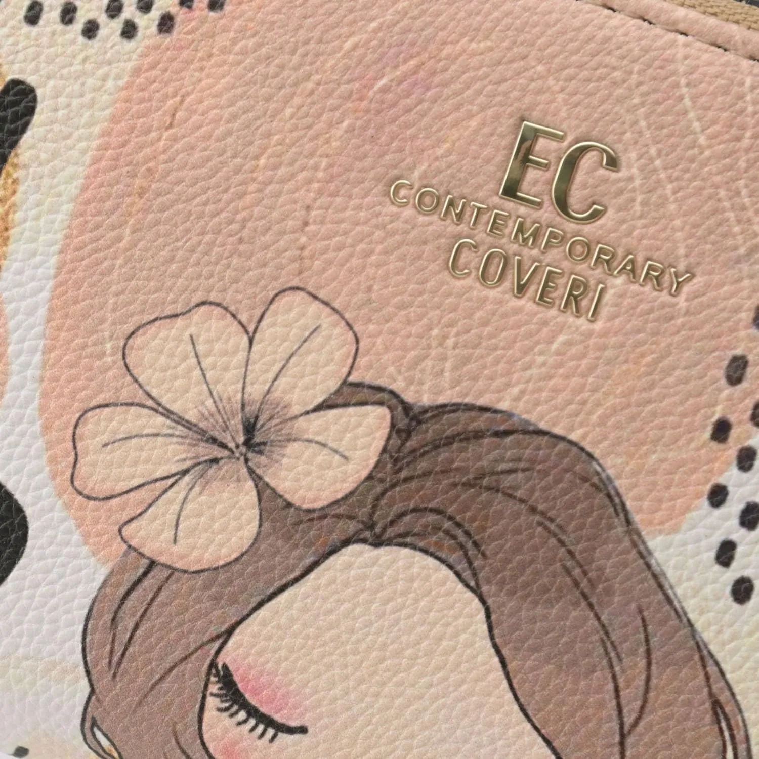 EC Contemporary Coveri Portafoglio Donna in PU con Cerniera Zip Around e Grafica Artistica - immagine 6