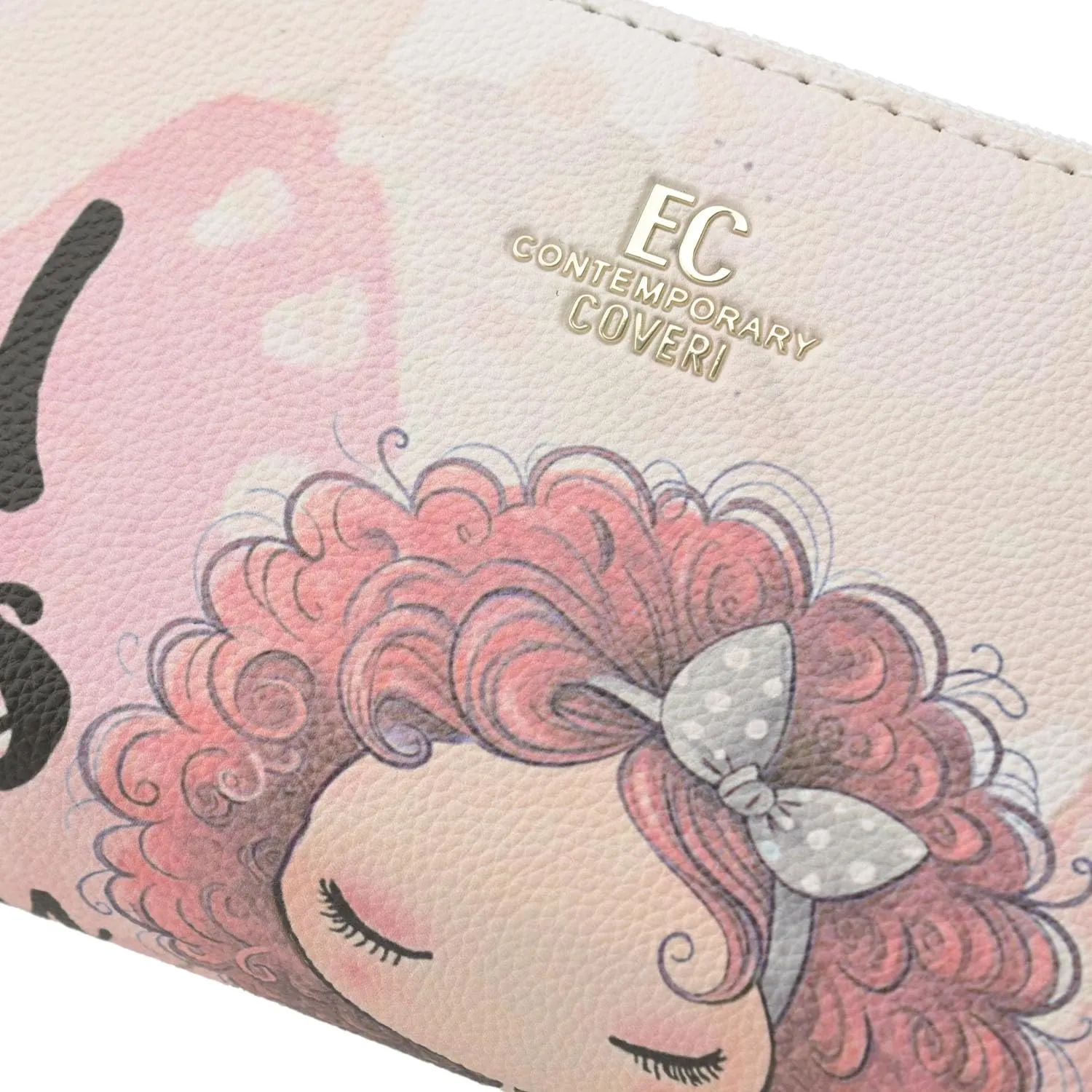 EC Contemporary Coveri Portafoglio Donna in PU con Cerniera Zip Around e Grafica Artistica - immagine 6