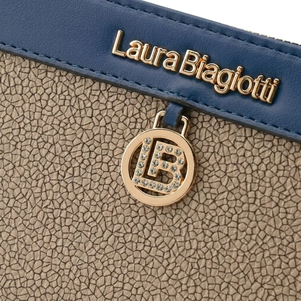 Laura Biagiotti Portafoglio Donna Grande in PU Effetto Mosaico con Portamonete - immagine 6