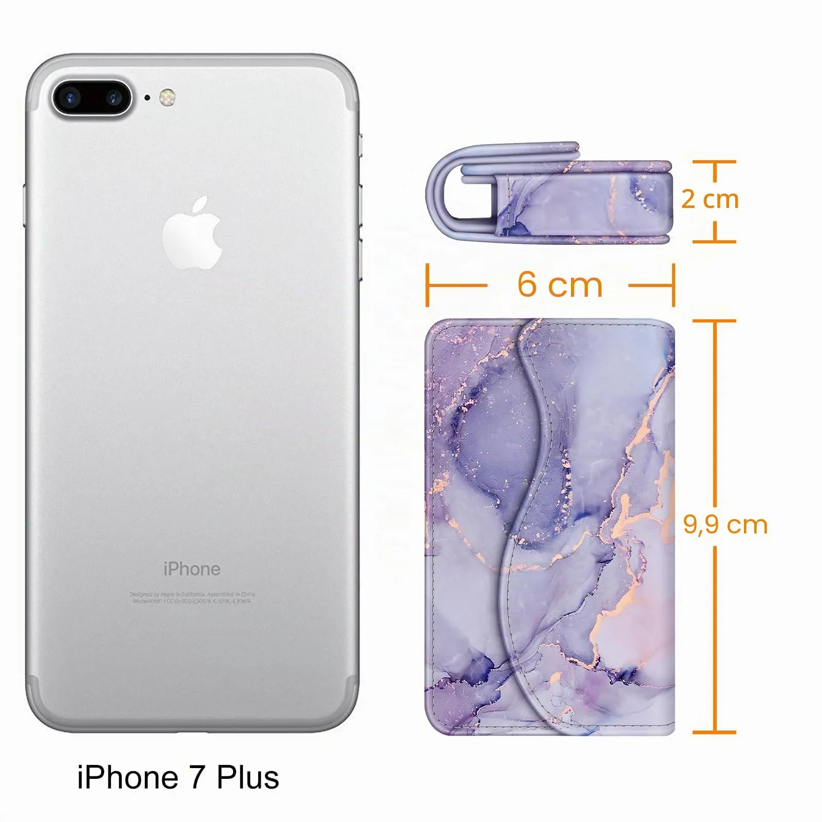 FINTIE Porta Biglietti da Visita con Chiusura Magnetica, Z-lilla Marble - immagine 5