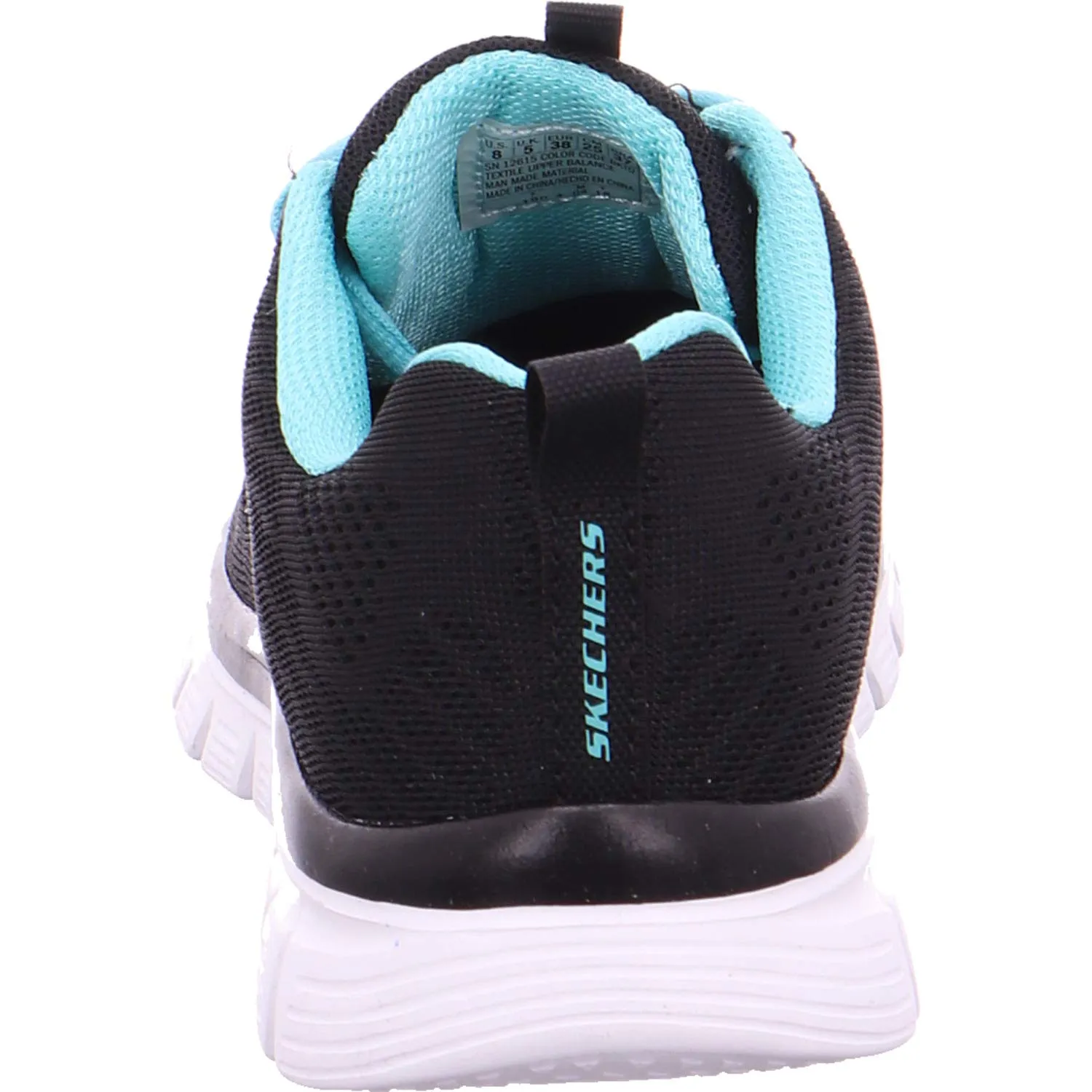 Skechers Graceful Get Connected Women's Sneaker - Black Mesh Turquoise Trim, 36.5 EU - immagine 2