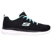 Skechers Graceful Get Connected Women's Sneaker - Black Mesh Turquoise Trim, 36.5 EU - immagine 7