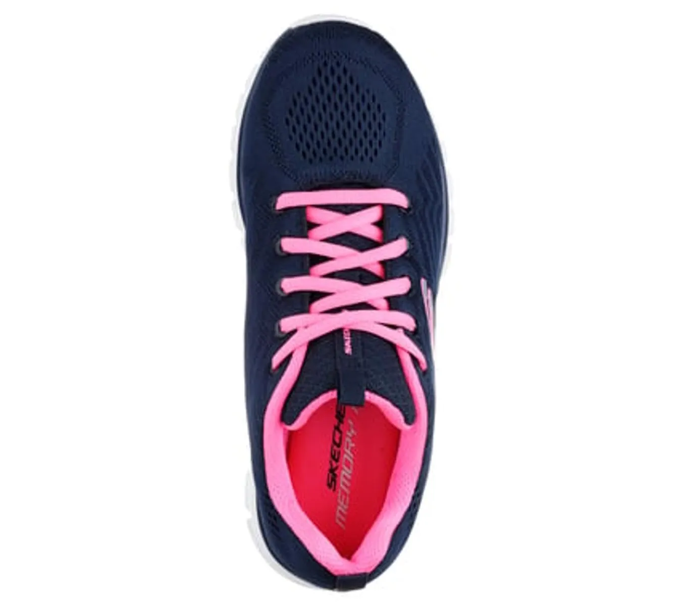 Skechers Donna Graceful Get Connected Trainers - Navy Mesh/Hot Pink Trim - 40 EU Larga - immagine 4