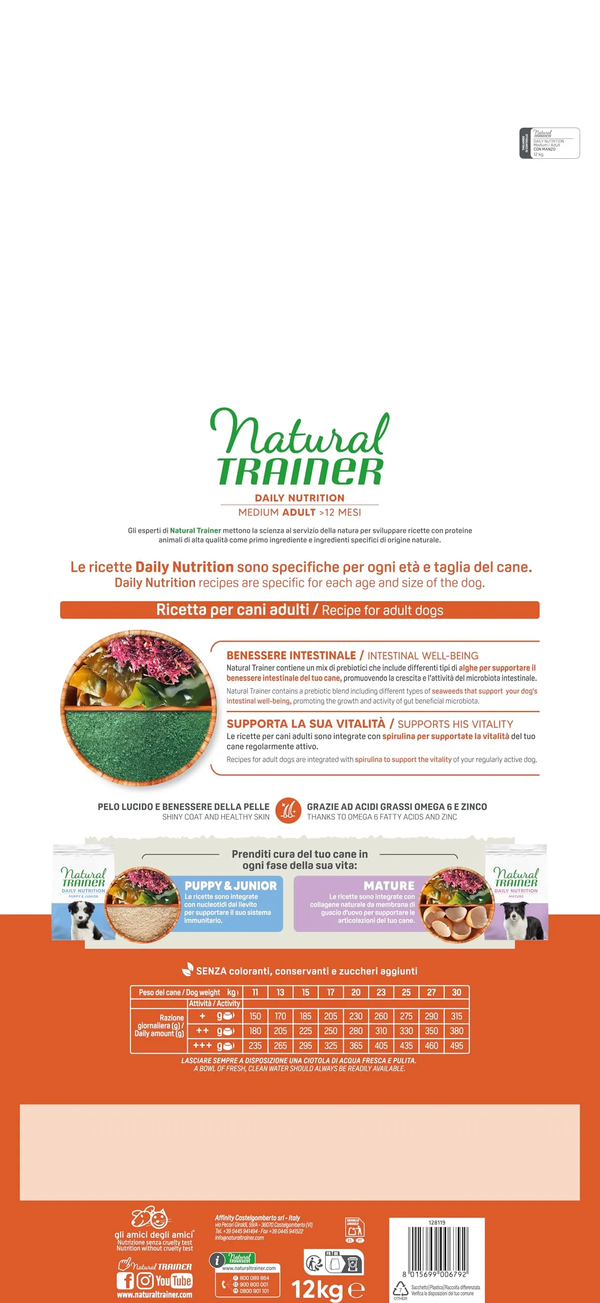 Trainer Natural Medium Dog Food with Beef - 12kg - immagine 3