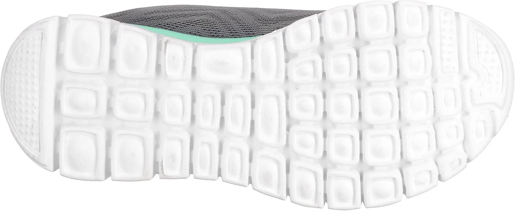 Skechers Donna Graceful Get Connected Trainers, Charcoal Mesh/Green Trim, 37 EU Larga - immagine 7