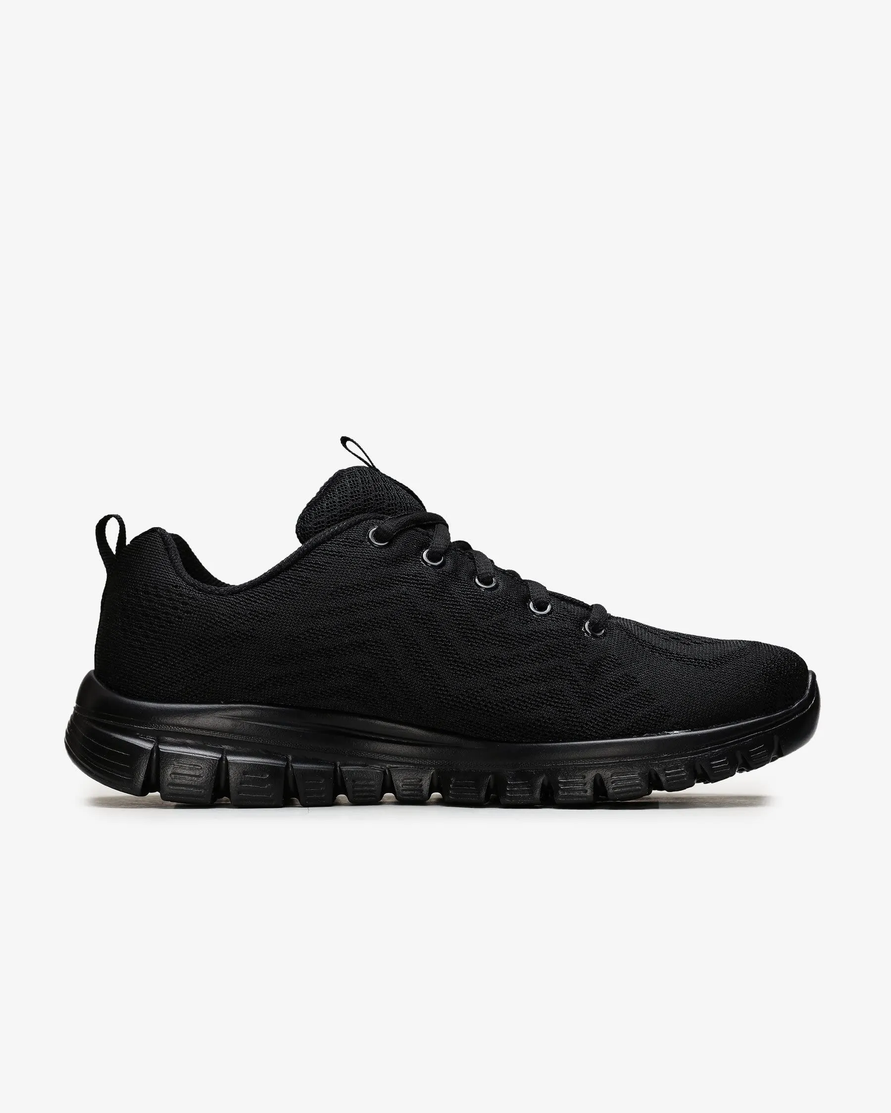 Skechers Donna Graceful Get Connected Trainers, Black Mesh / Trim, 38.5 EU Larga - immagine 2