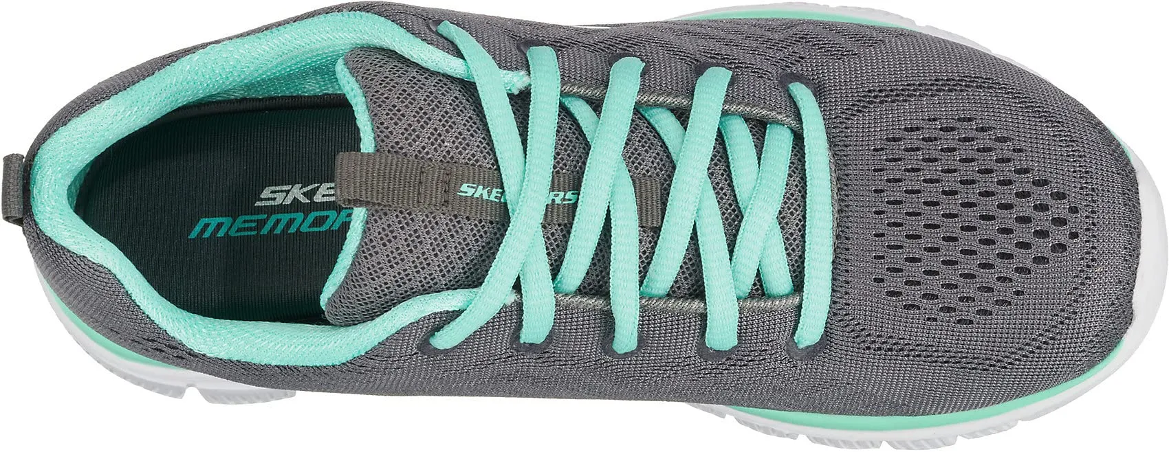 Skechers Graceful Get Connected Trainers - Charcoal Mesh / Green Trim - 38.5 EU - immagine 6