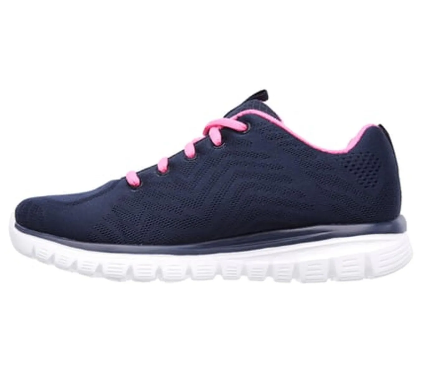 Skechers Graceful Get Connected Trainers - Navy Mesh / Pink Trim, 39.5 EU - immagine 1