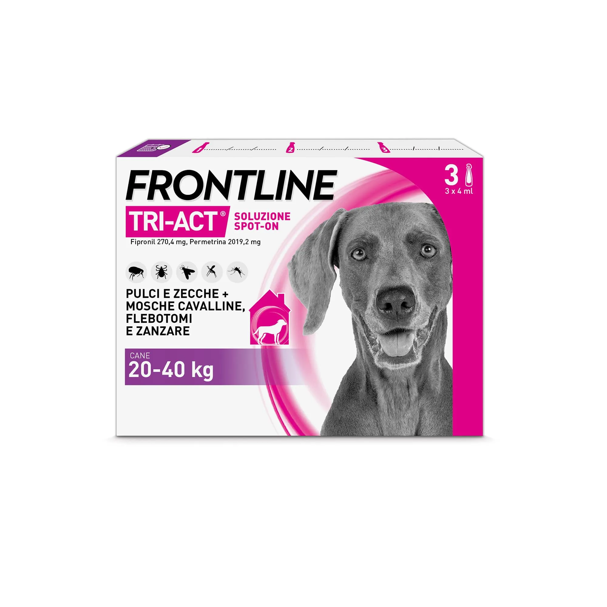 Frontline Tri-Act x3 Antiparassitario Cani (20-40kg) - immagine 1