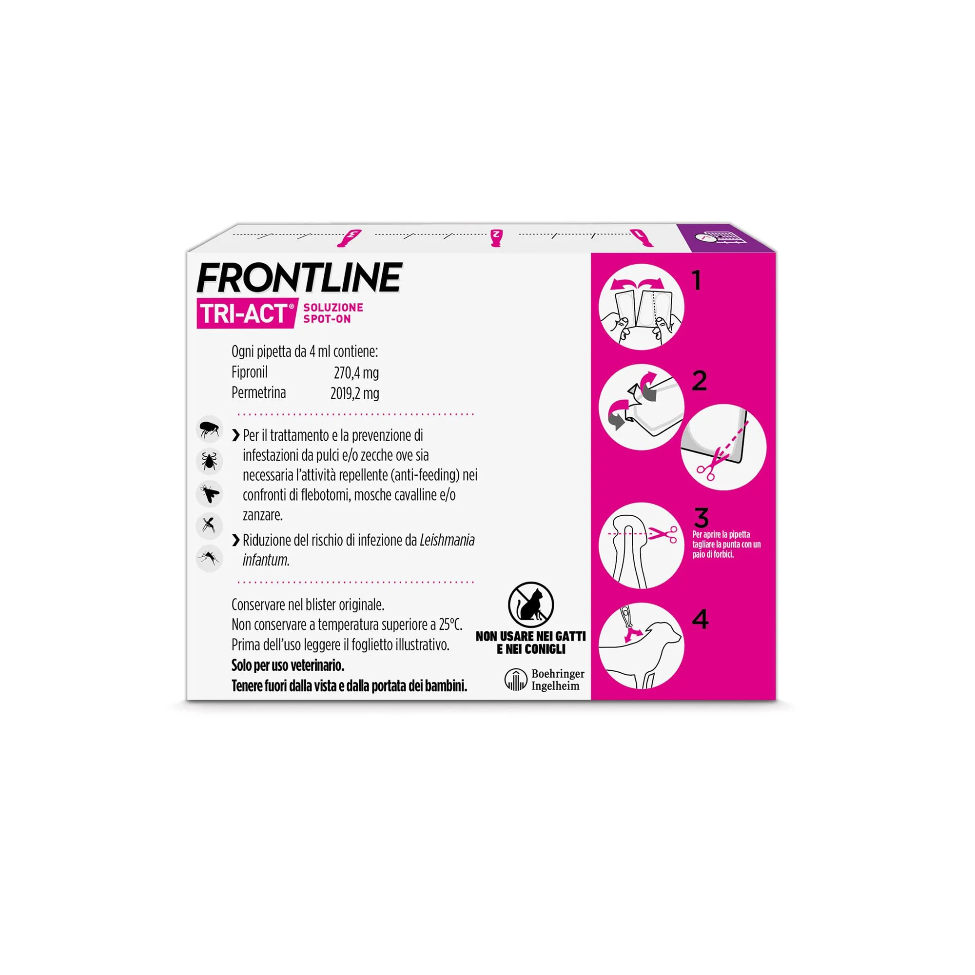 Frontline Tri-Act x3 Antiparassitario Cani (20-40kg) - immagine 2