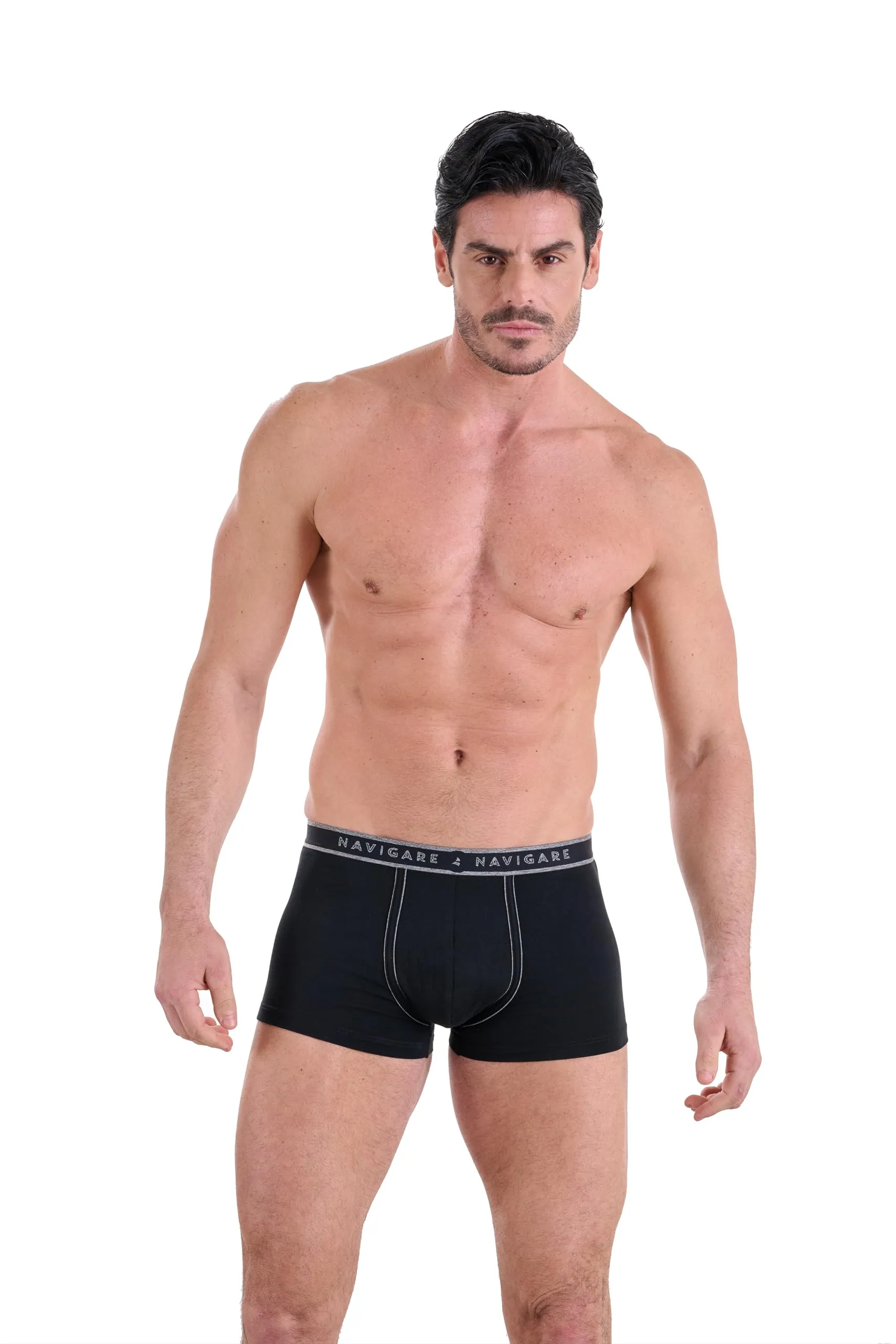 Navigare 312 Boxer, Multicolore (Bianco/ Nero/ Blu/ Grigio), Medium, Pack of 6, Men - immagine 4