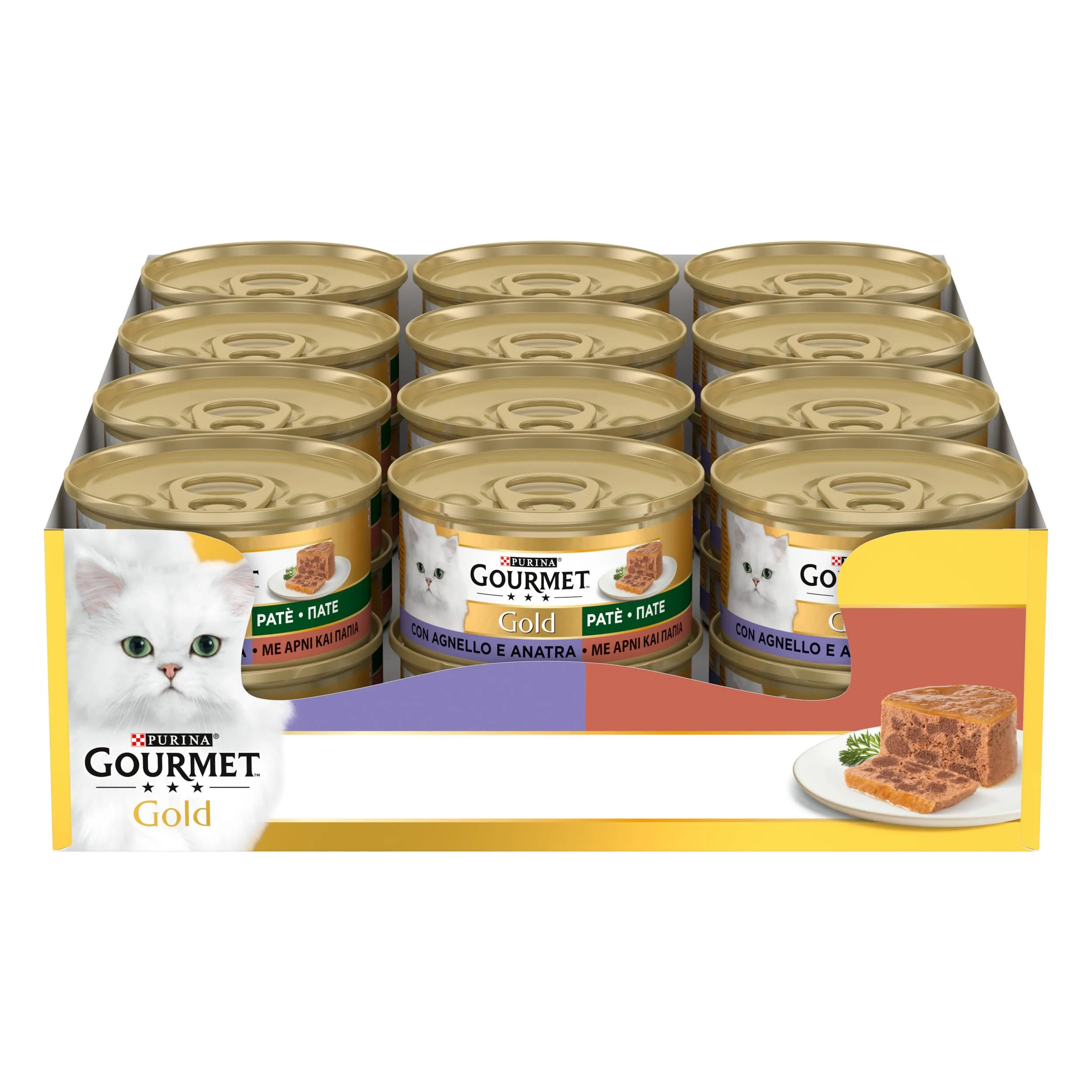 Purina Gourmet Gold Patè Umido Gatto Agnello e Anatra, 24 x 85g - immagine 1