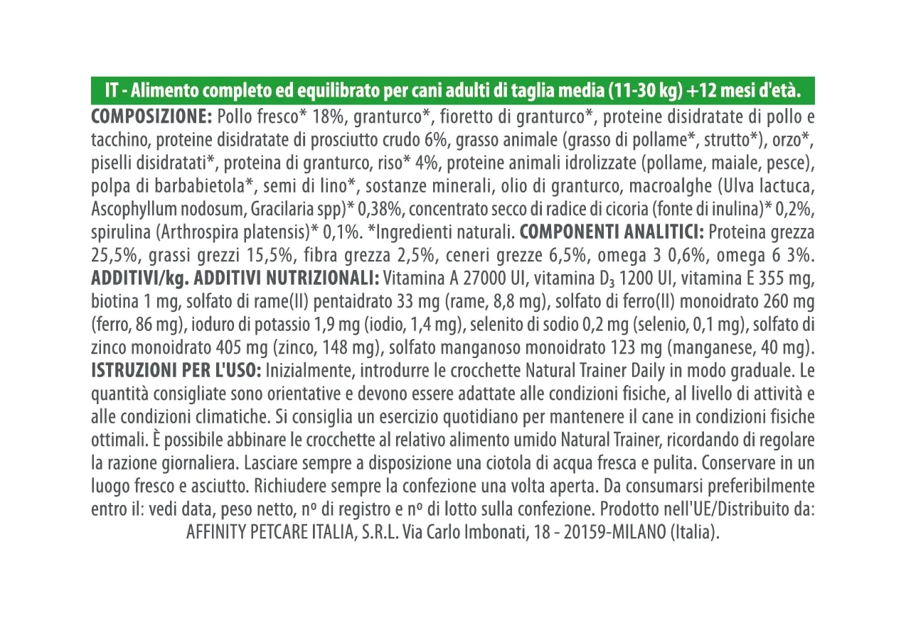 Trainer Natural Medium Cibo per Cani Adulti con Prosciutto Crudo, 12kg - immagine 4
