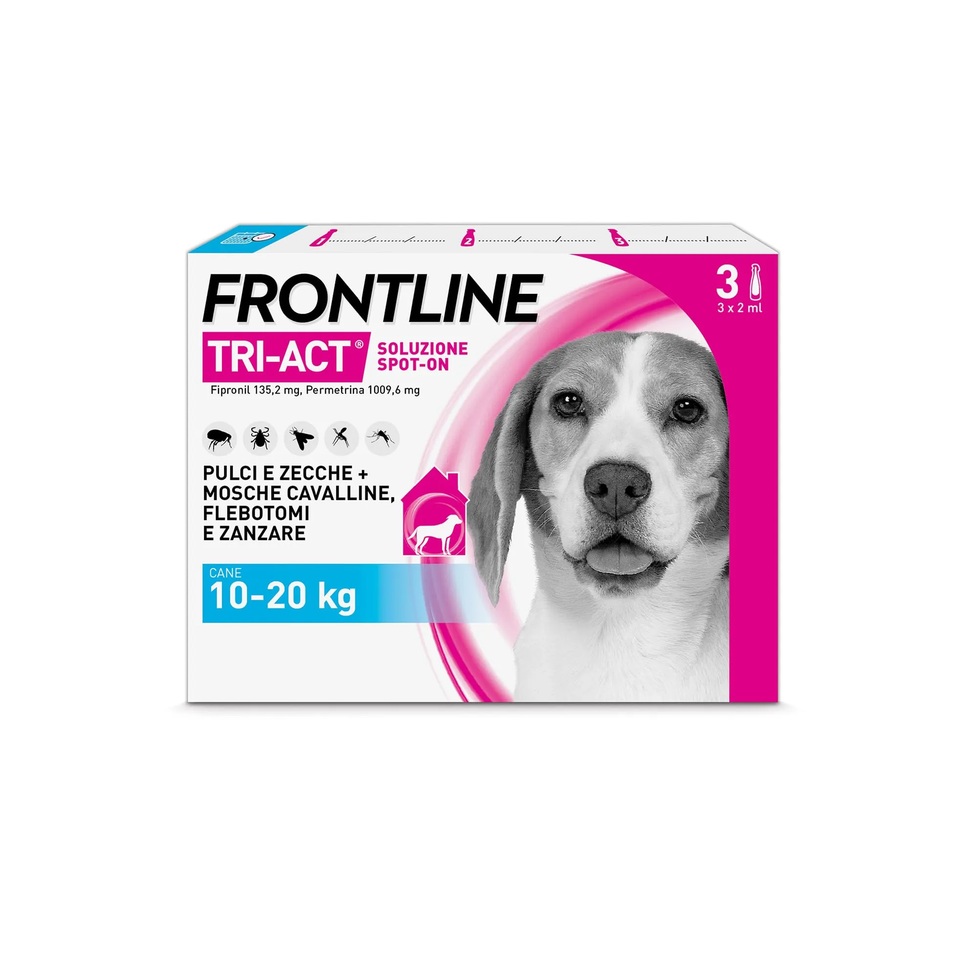 Frontline Tri-Act x3 Antiparassitario Cani (10-20kg) - immagine 1