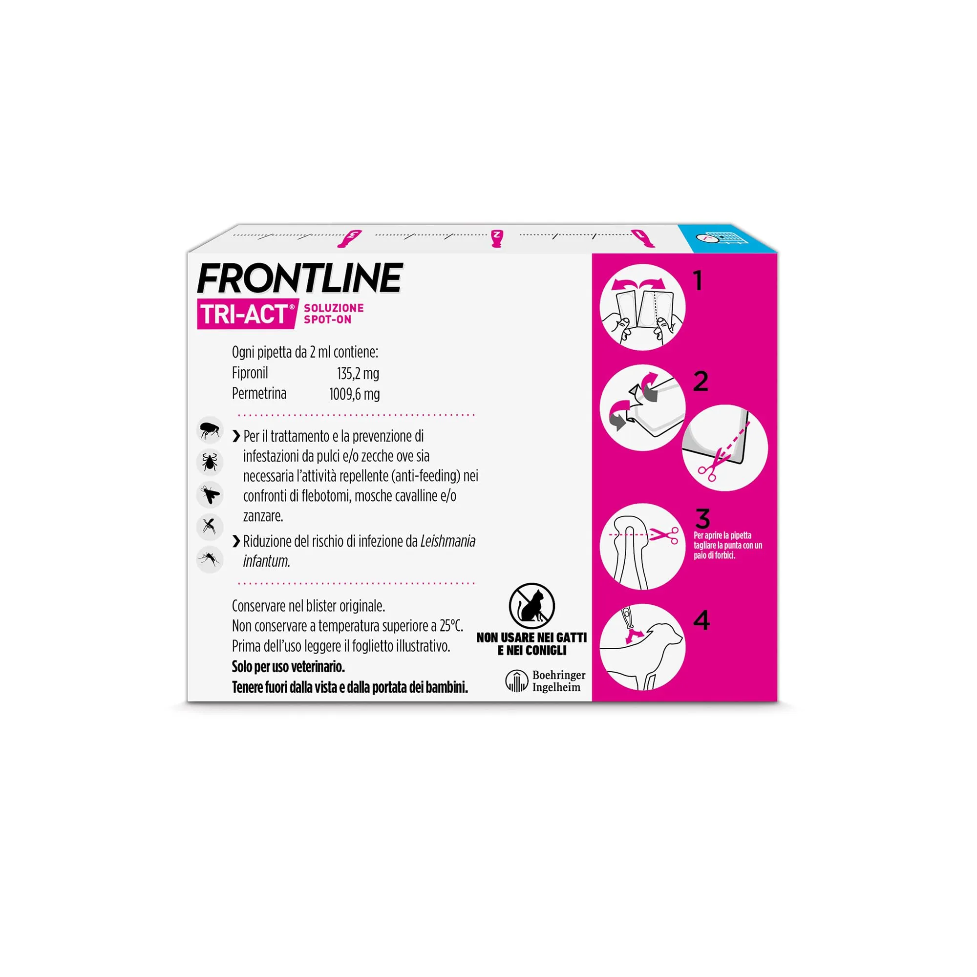 Frontline Tri-Act x3 Antiparassitario Cani (10-20kg) - immagine 2