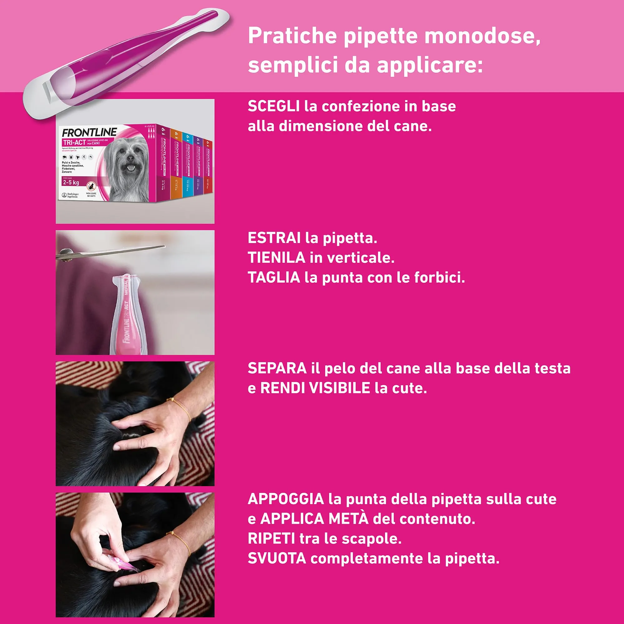 Frontline Tri-Act x3 Antiparassitario Cani (10-20kg) - immagine 4