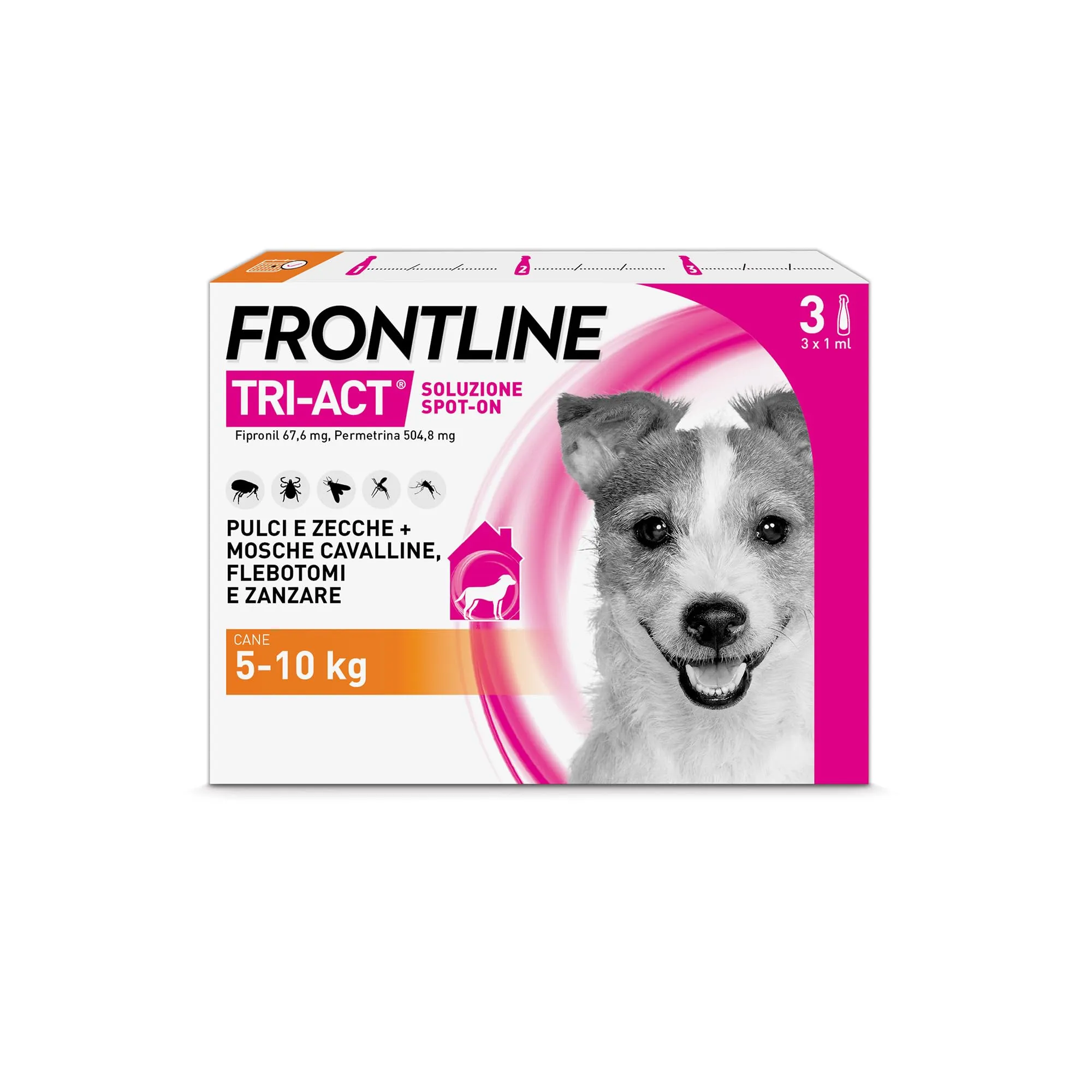 Frontline Tri-Act x3 Antiparassitario Cani (5-10kg) - immagine 1