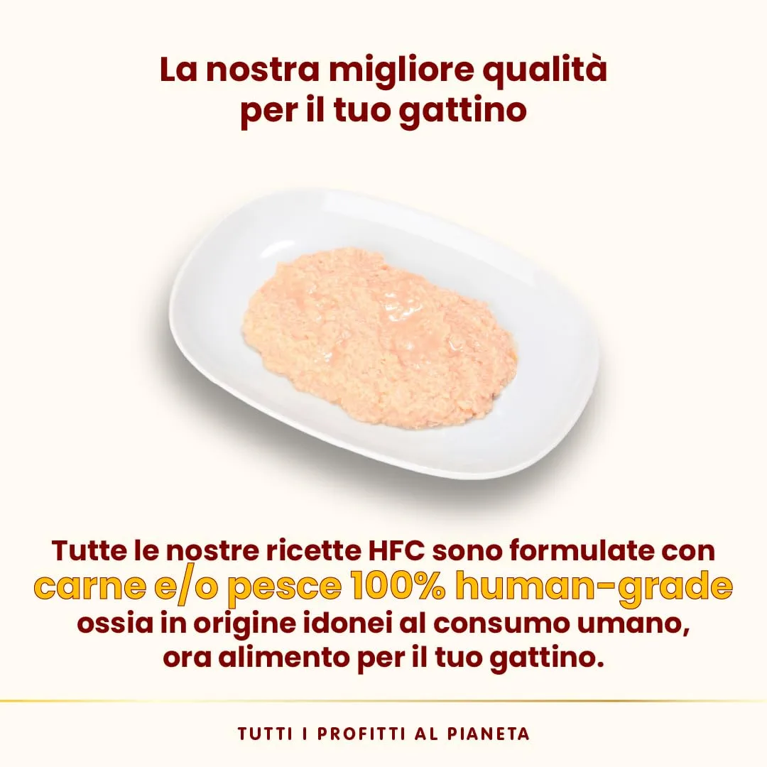 Almo Nature HFC Kitten Pollo Cibo Umido Completo per Gattini e Gatte in Allattamento, 70g, Confezione da 6 - immagine 3