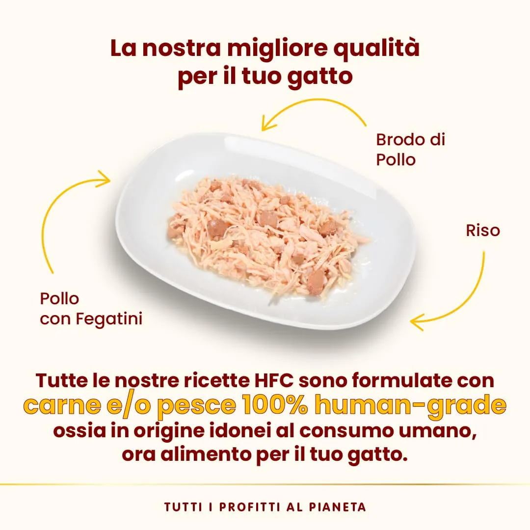 Almo Nature HFC Alimento Umido per Gatti Pollo con Fegatini 420 g (6 x 70 g) - immagine 3