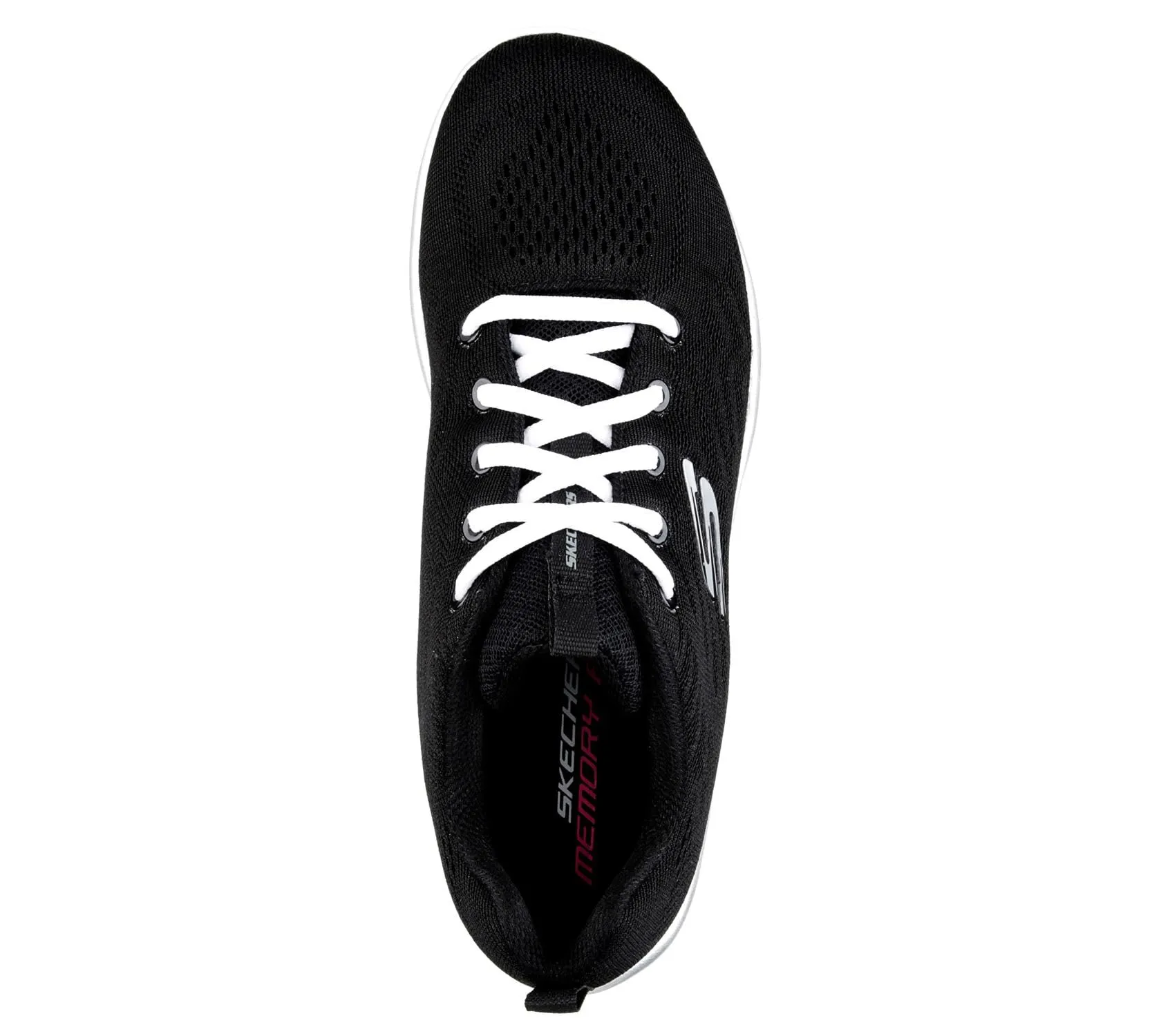 Skechers Donna Graceful Get Connected Trainers, Black/White, 39 EU Larga - immagine 3