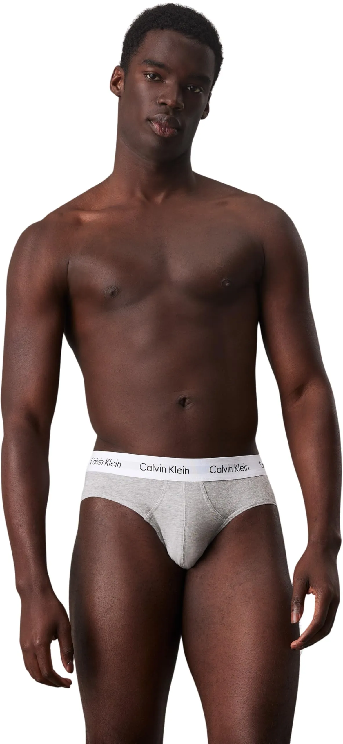 Calvin Klein Uomo Slip Hipster, 3 Pack, Multicolore (Black/White/Grey Heather), S - immagine 2