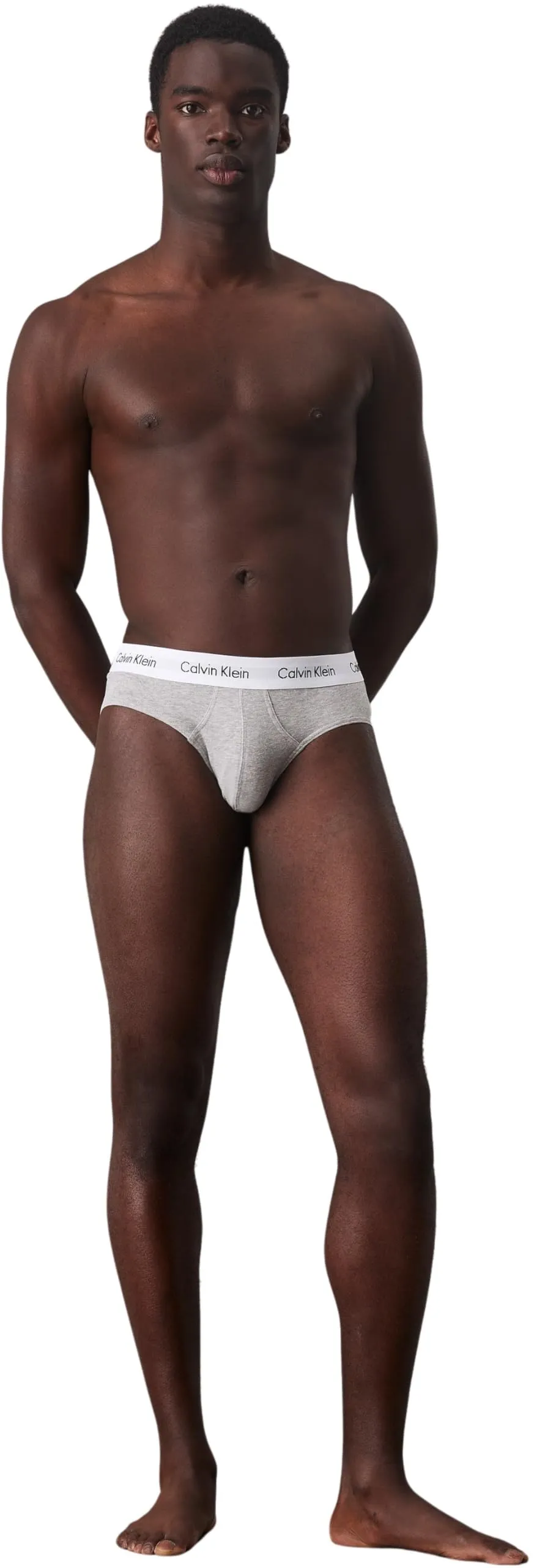 Calvin Klein Uomo Slip Hipster, 3 Pack, Multicolore (Black/White/Grey Heather), S - immagine 5