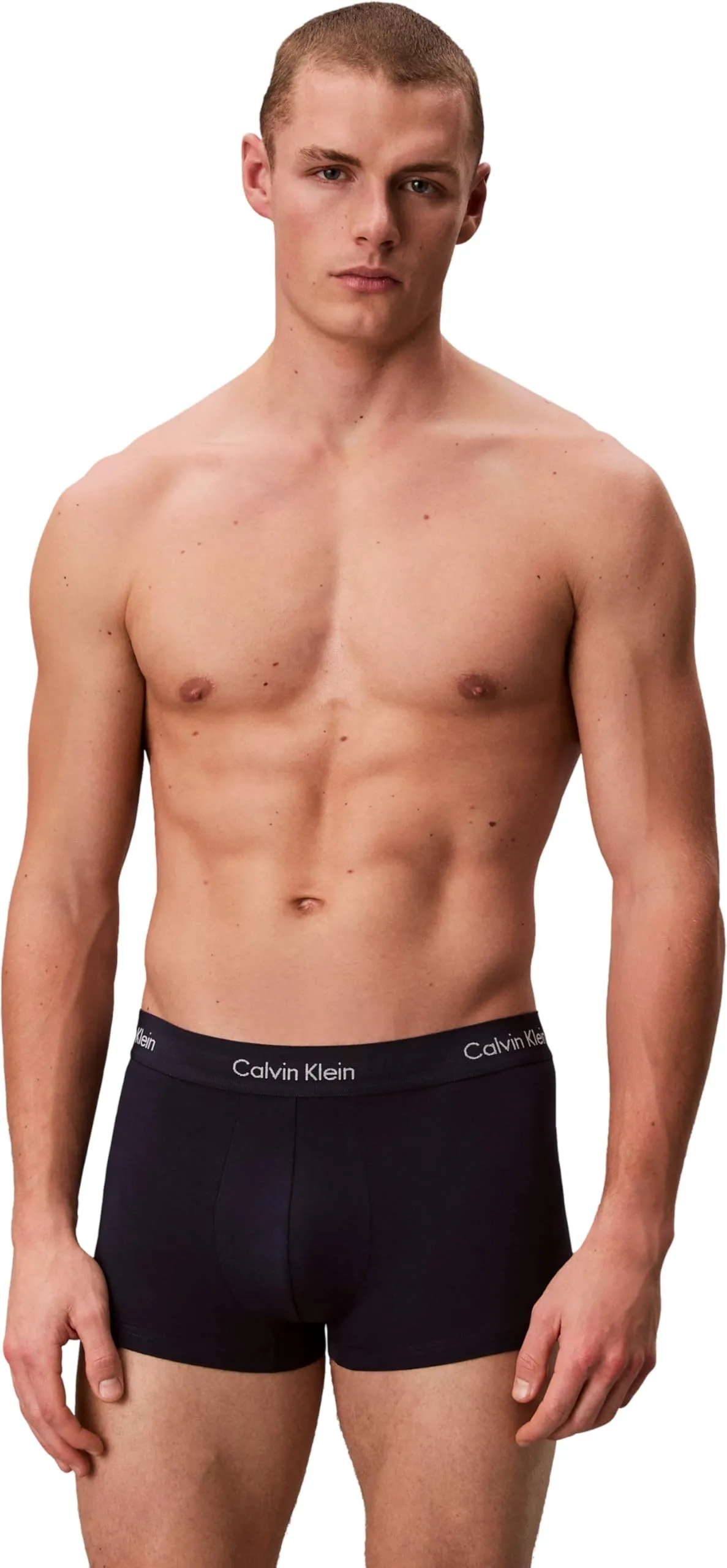 Calvin Klein Uomo Pantaloncini Boxer Vita Bassa, Confezione da 3, Multicolore (Black/Blueshadow/Cobaltwater DTM WB), L - immagine 3