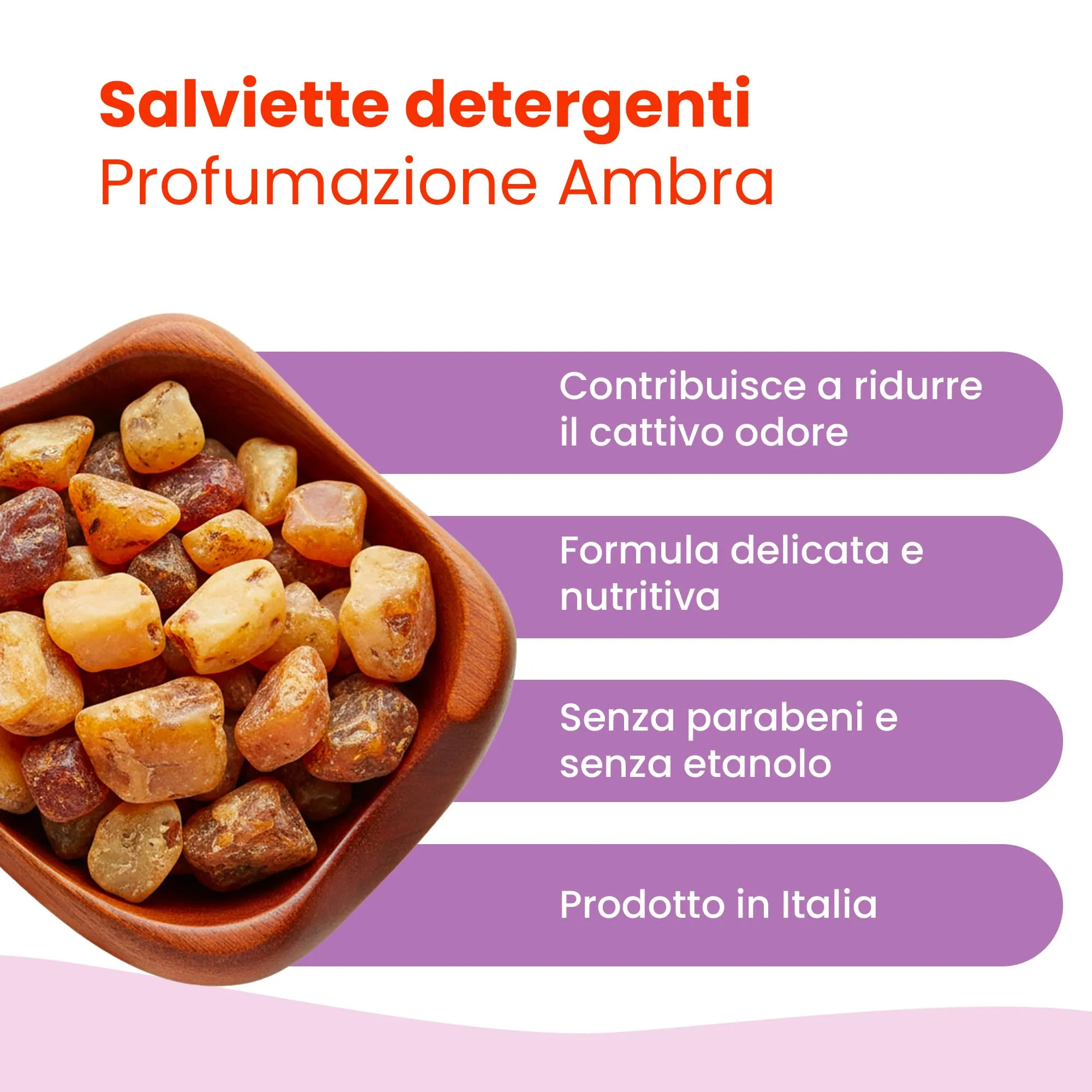Camon Salviette Detergenti per Cani e Gatti, 30x17 cm, Fragranza Ambra - immagine 5