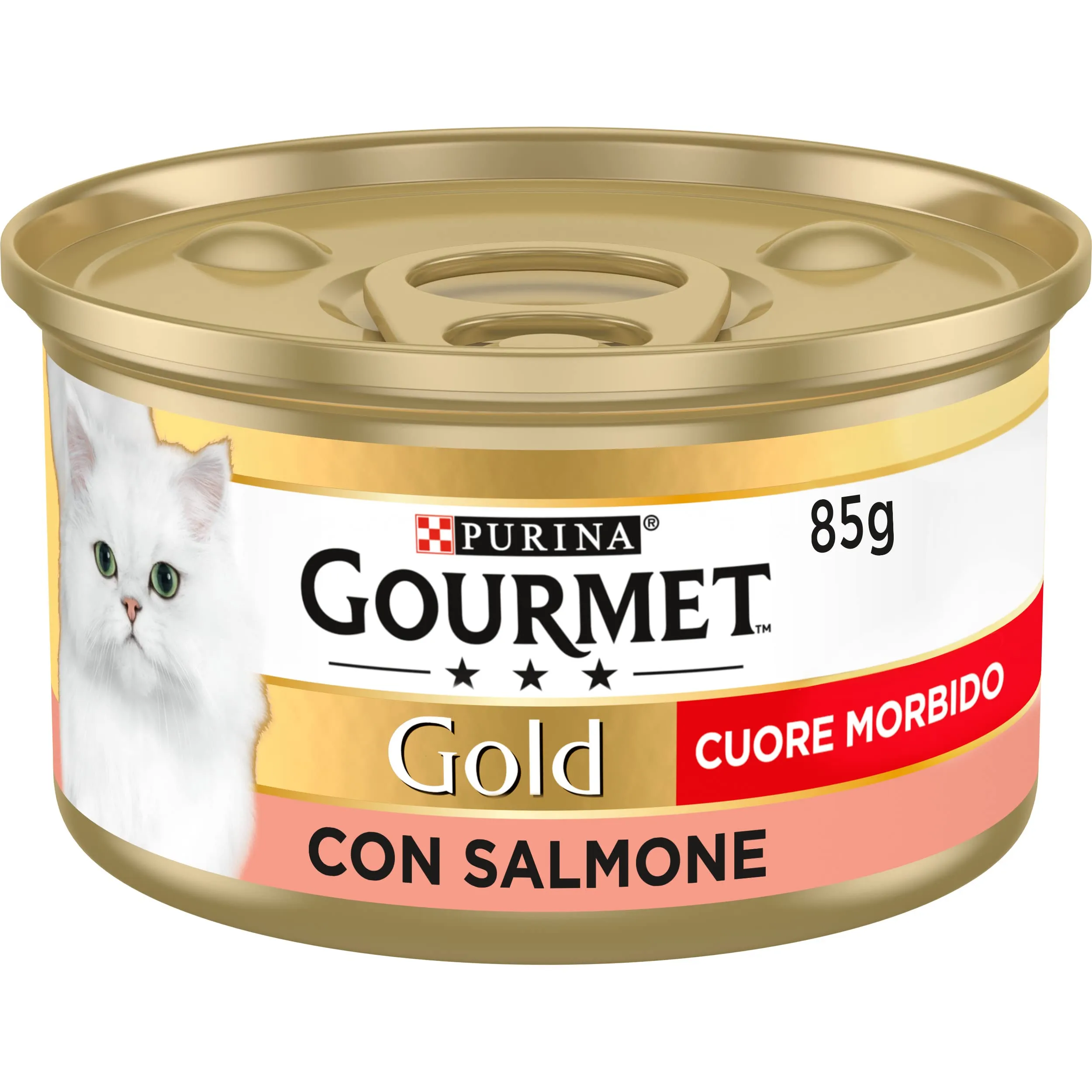 Gourmet Gold Cuore Morbido Salmone, Cibo Umido per Gatti, 24 Lattine da 85g - immagine 2