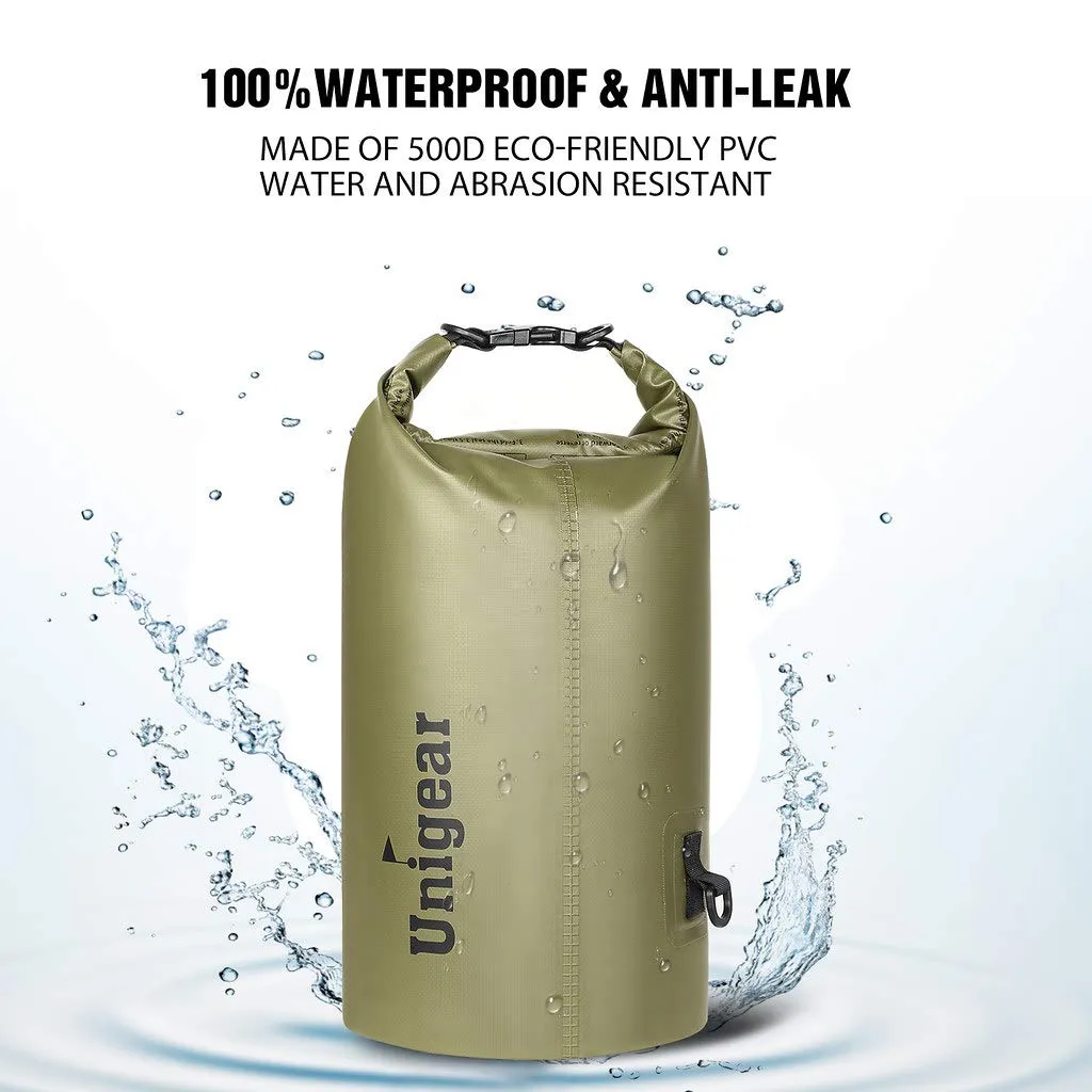 Unigear Borsa Impermeabile 5L con Custodia per Telefono - Verde Militare - immagine 2