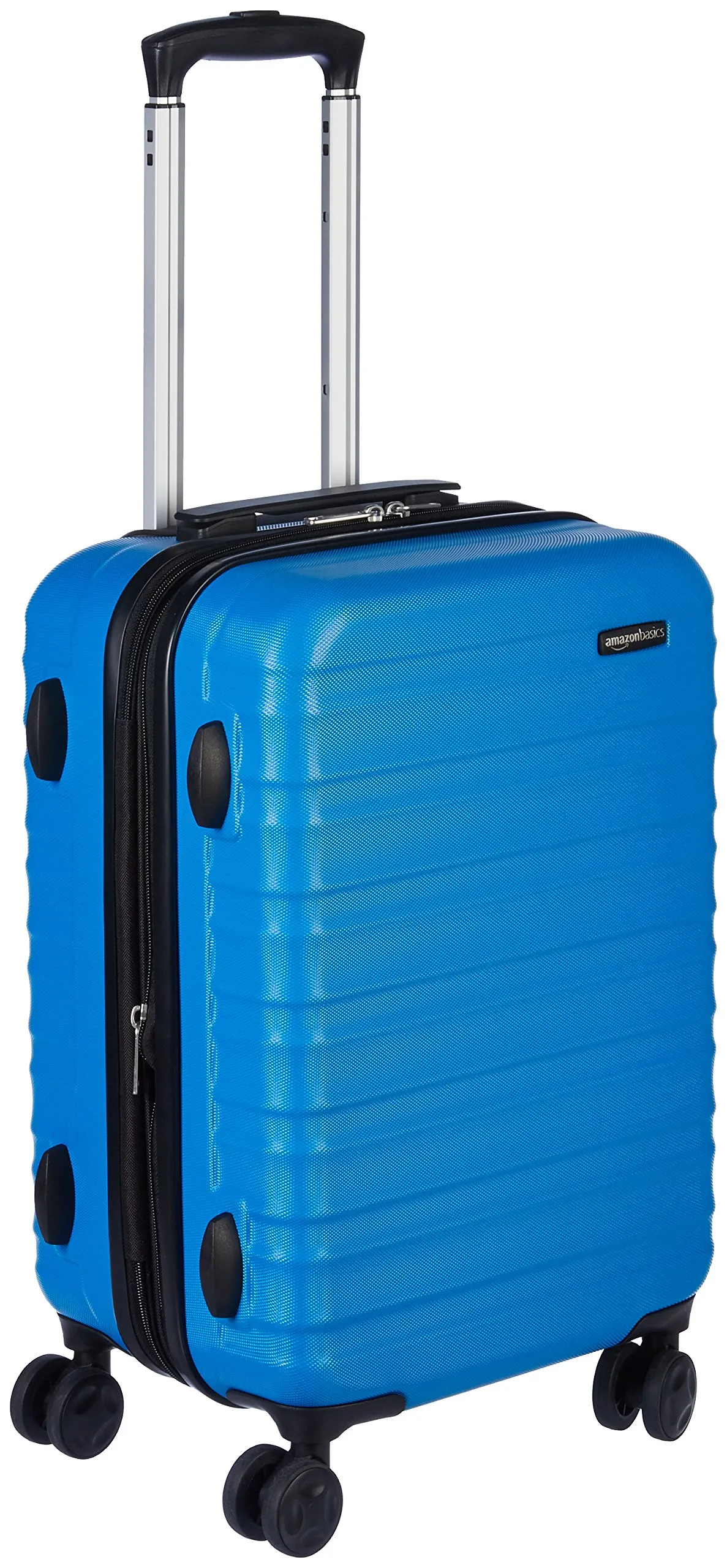 Amazon Basics Valigia Rigida Piccola Espandibile in ABS con 4 Ruote Doppie, 55 x 37,5 x 25,5 cm, Azzurro - immagine 1