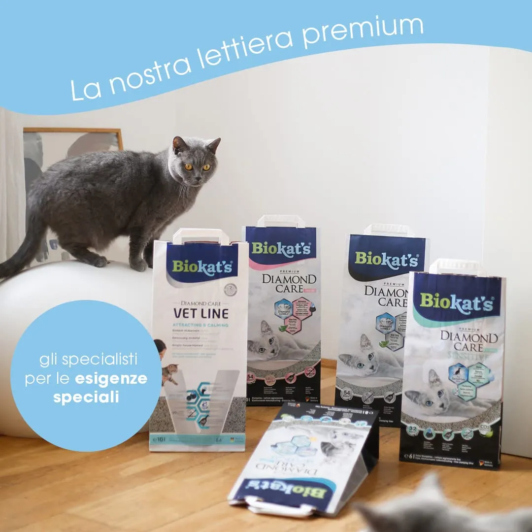 Biokat's Diamond Care Fresh Lettiera per gatti a grana fine con carbone attivo e aloe vera, 10 L - immagine 7