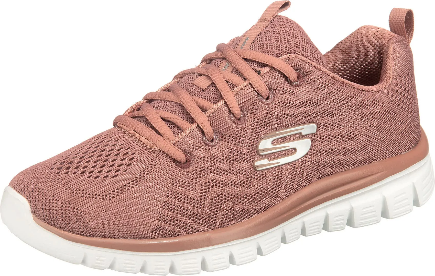 Skechers Donna Graceful Get Connected Trainers, Mauve Mesh Trim, 36 EU - immagine 1